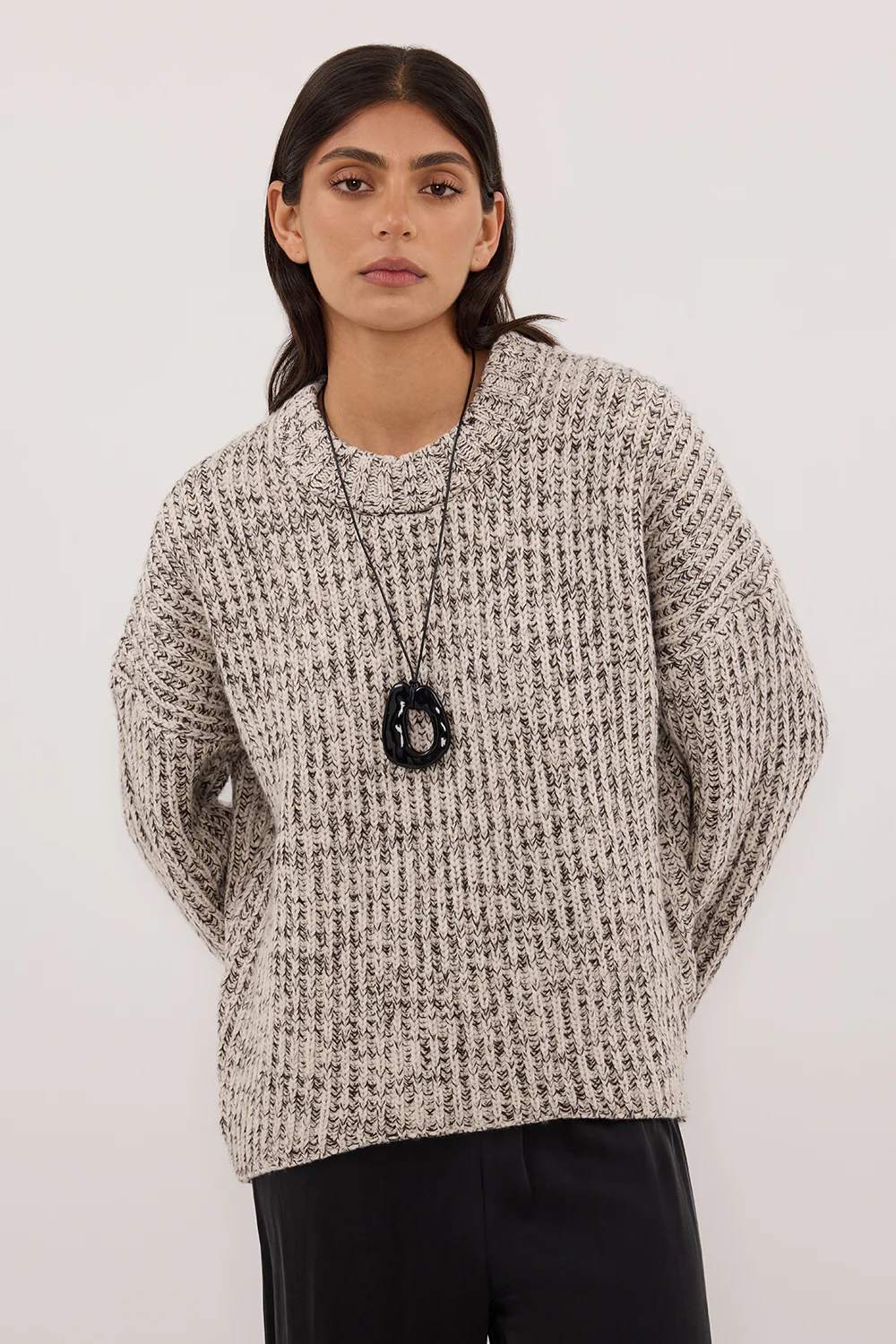 MARLEY IVORY CHOC SPECKLE JUMPER - Image 2