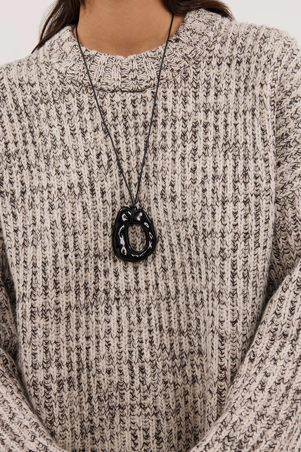 MARLEY IVORY CHOC SPECKLE JUMPER - Image 5