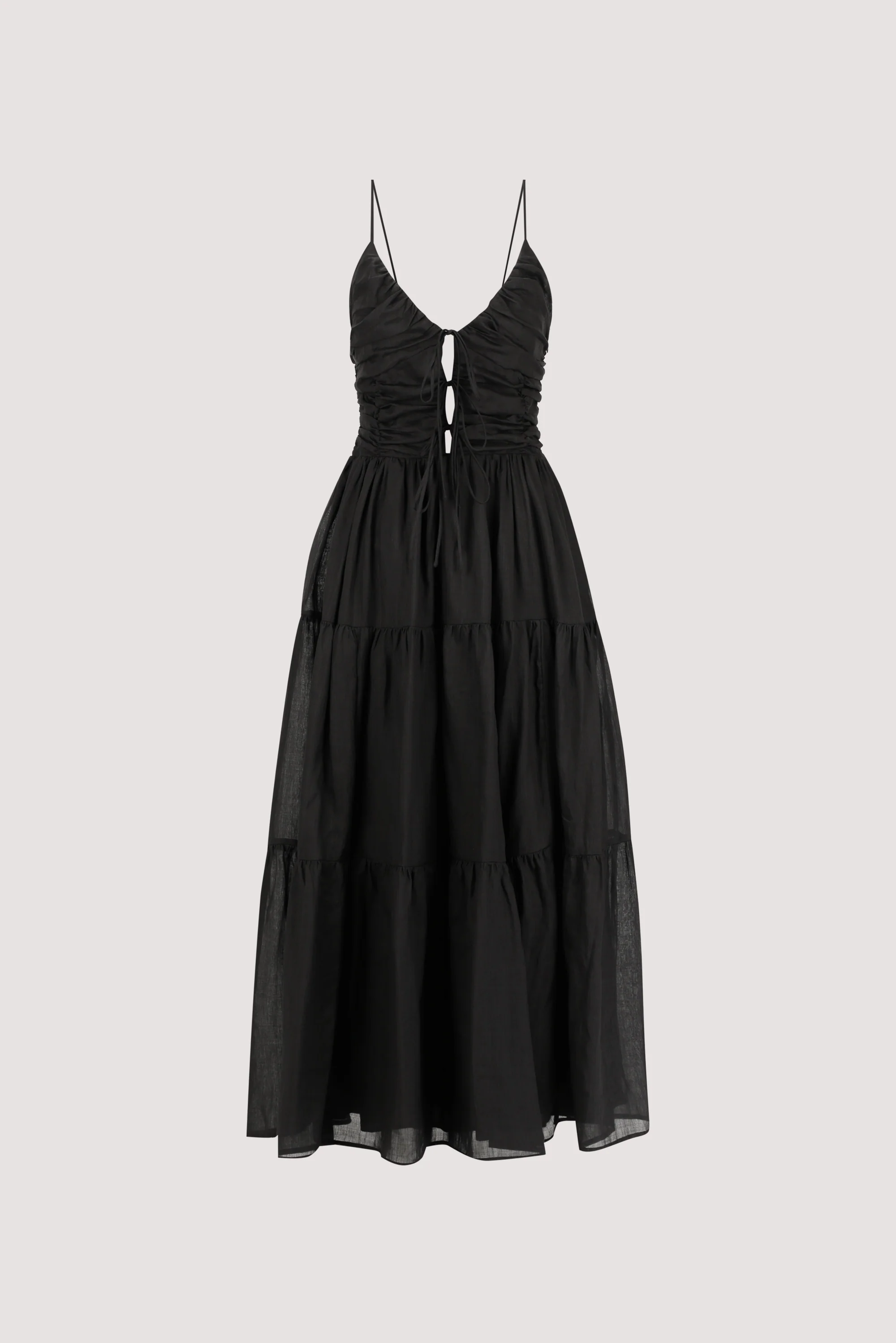 MARNIE BLACK RAMIE MIDI DRESS - Image 7