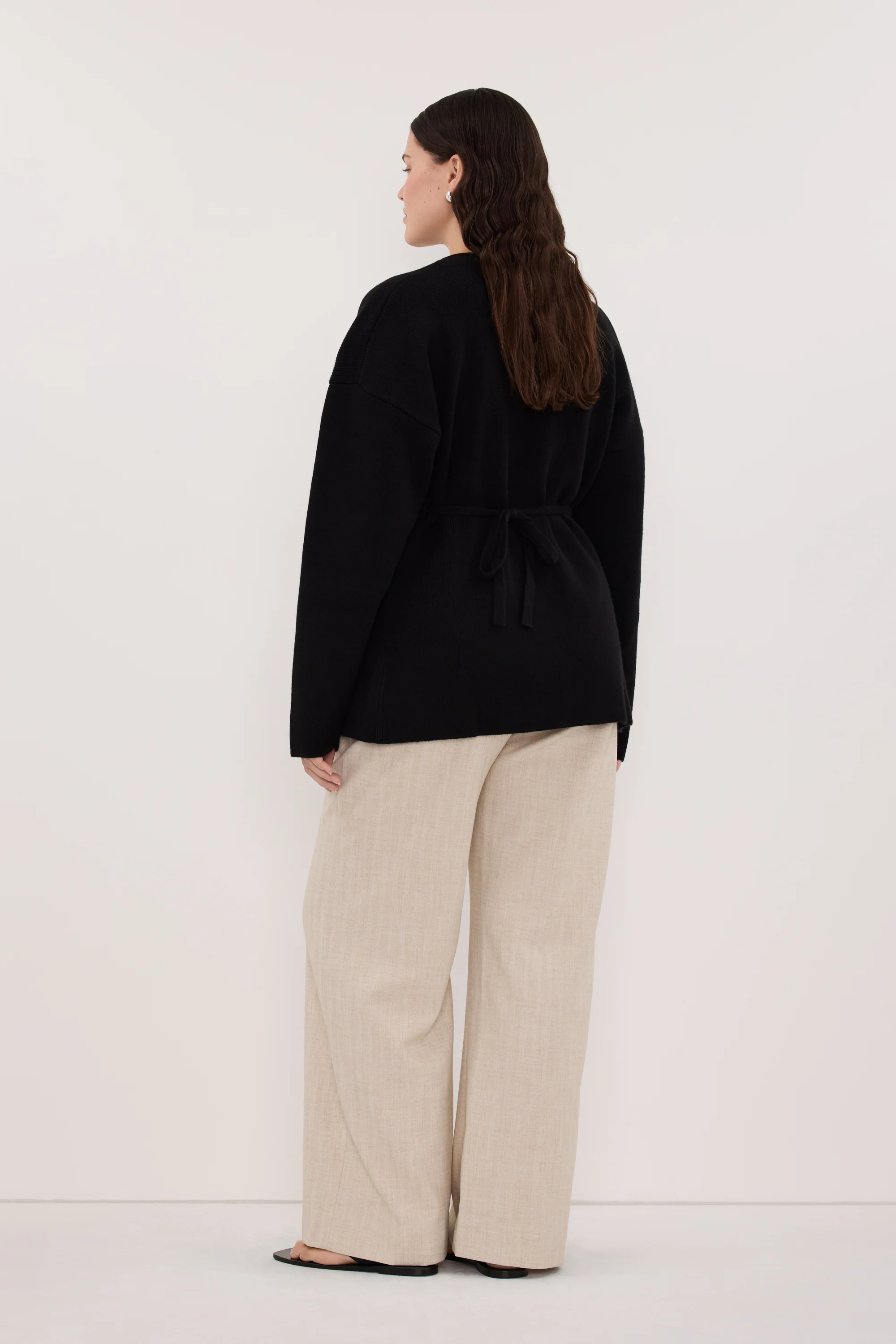 MARTHA BLACK CINCHED KNIT CARDIGAN - Image 8