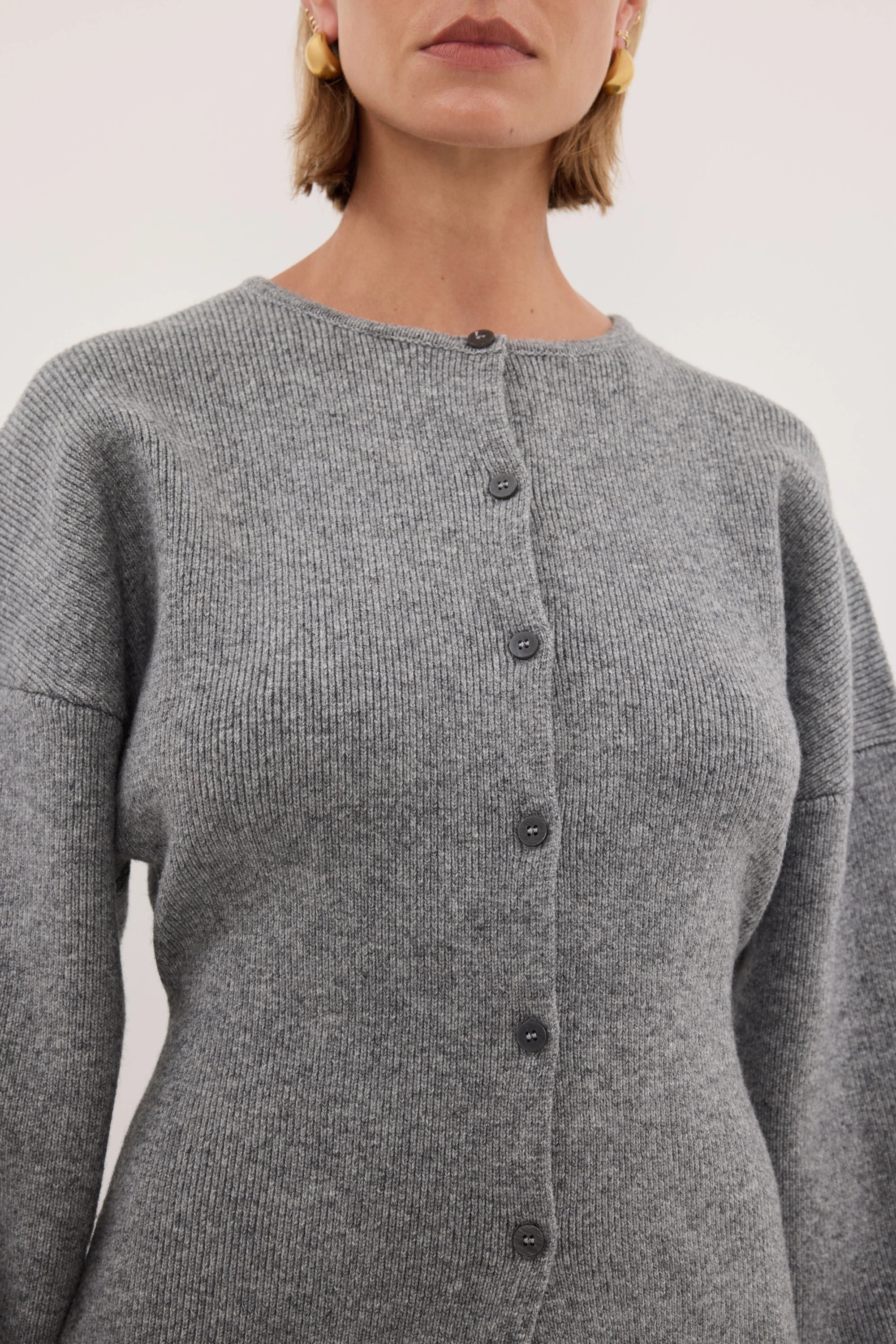 MARTHA GREY MARLE CINCHED CARDIGAN - Image 6
