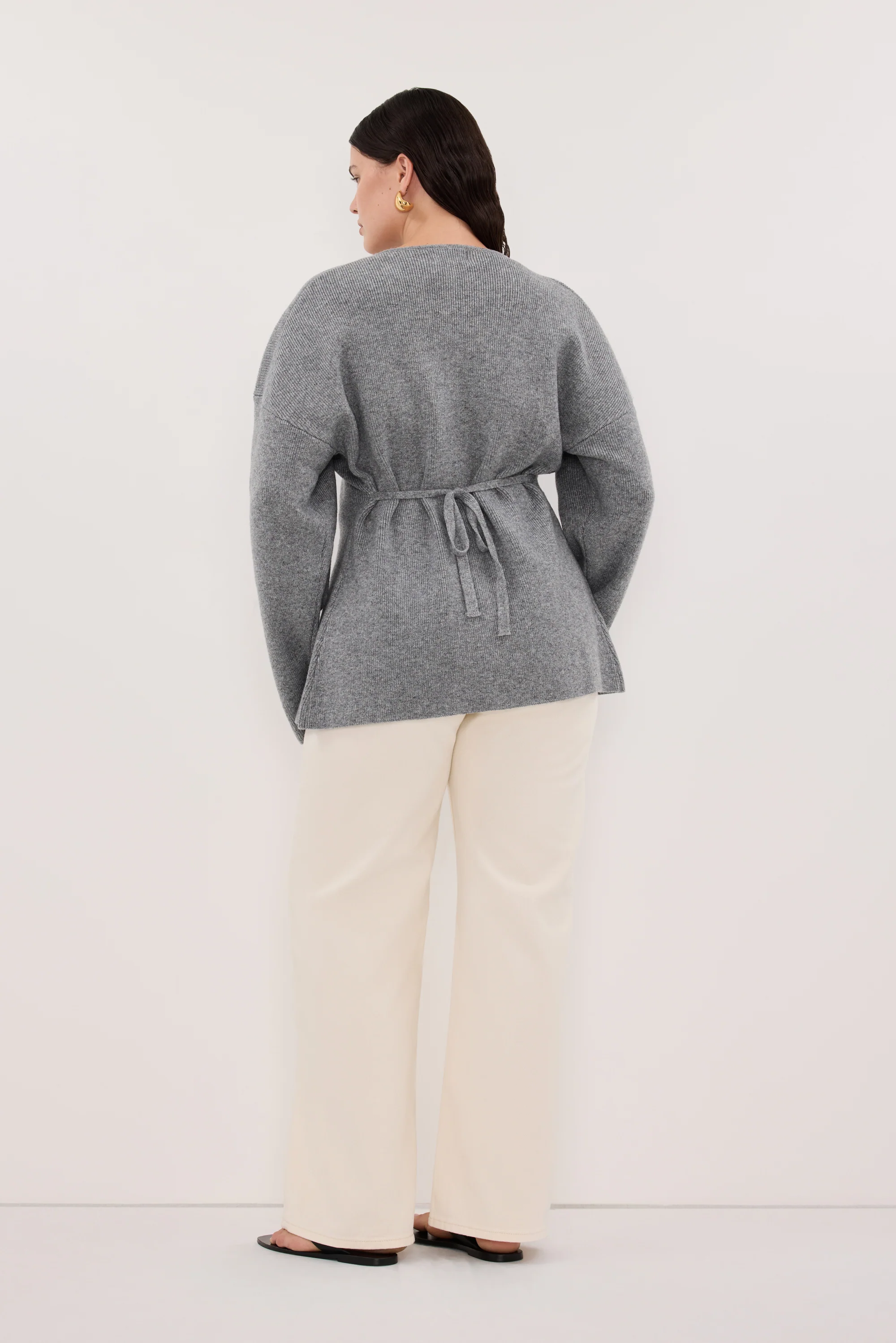 MARTHA GREY MARLE CINCHED CARDIGAN - Image 8