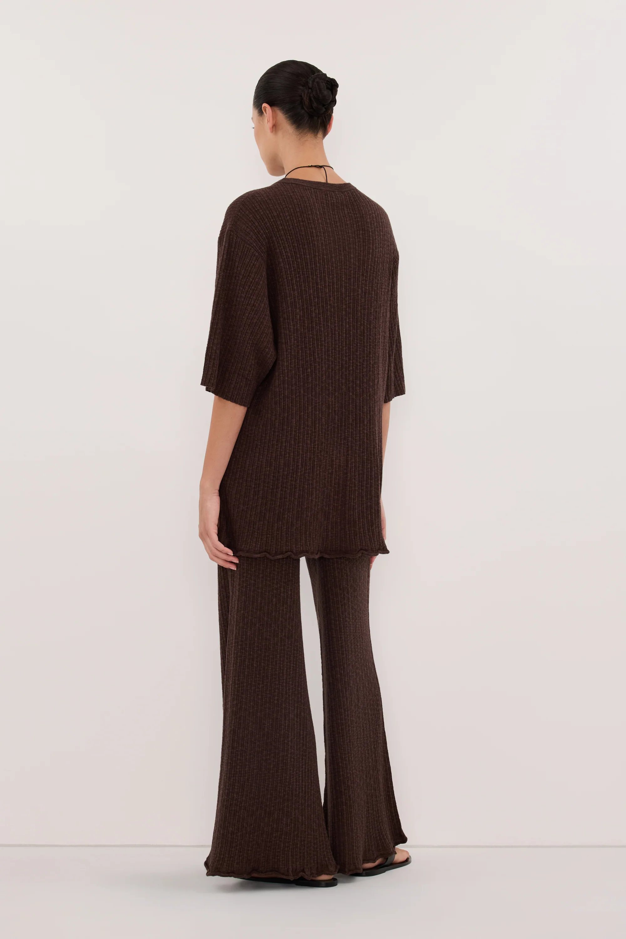 MAX CHOC LONGLINE KNIT TEE - Image 3