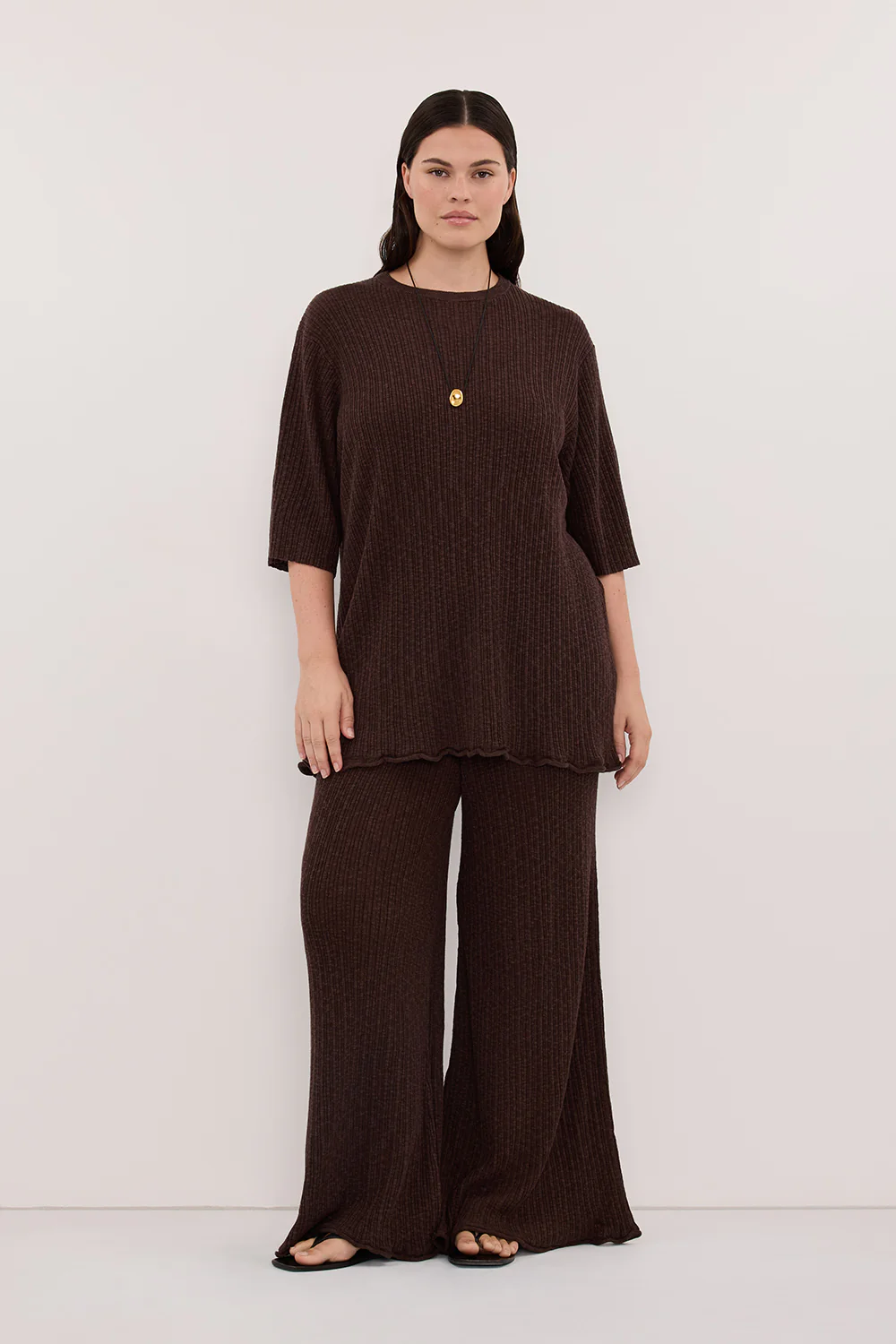 MAX CHOC LONGLINE KNIT TEE - Image 5
