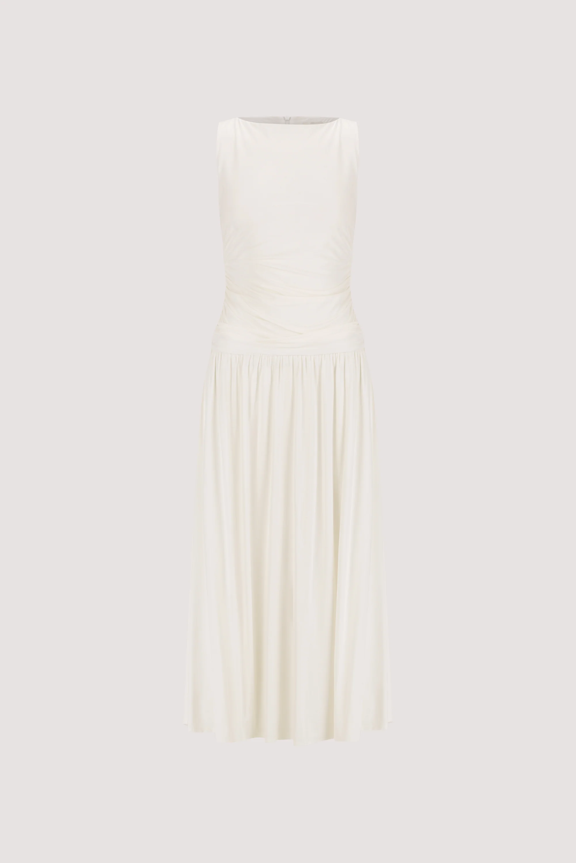 MEG OFF WHITE SLEEVELESS KNIT MIDI DRESS - Image 7