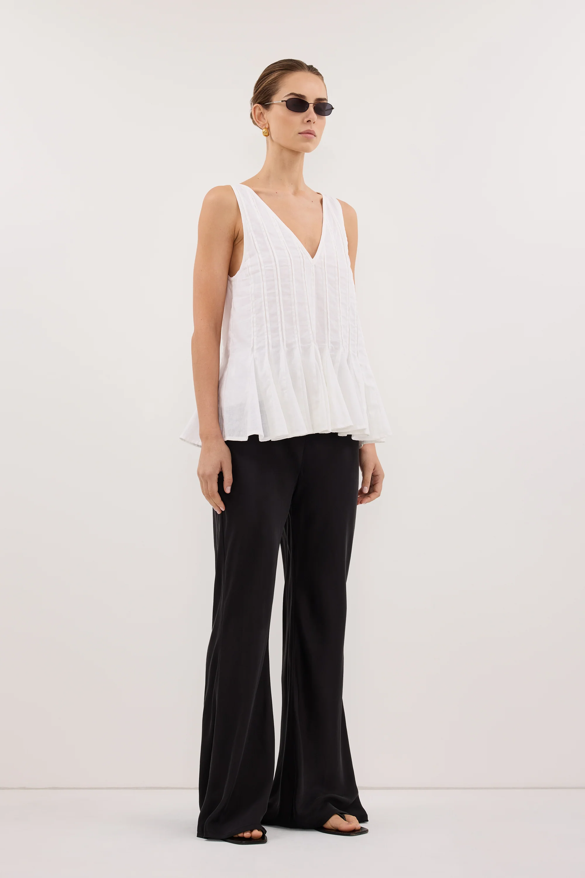 MELANI BLACK SILK BIAS PANT - Image 3