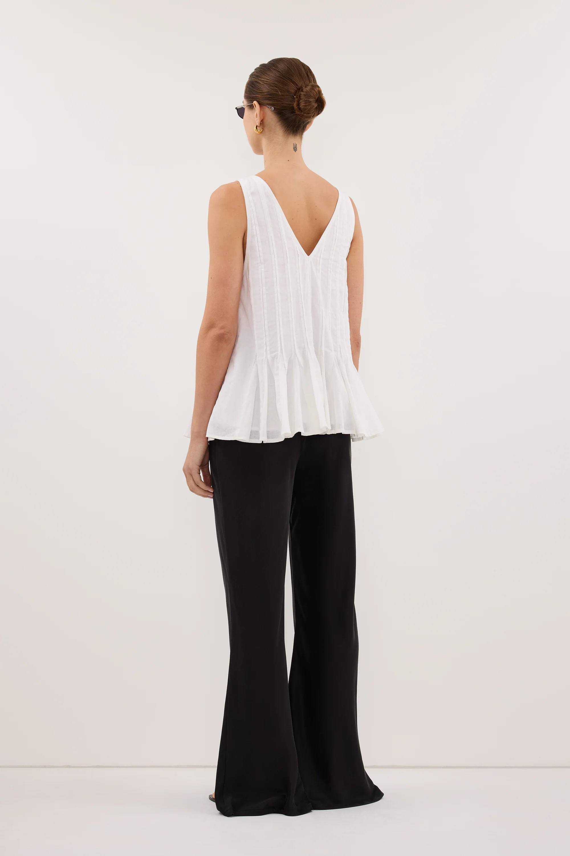 MELANI BLACK SILK BIAS PANT - Image 4