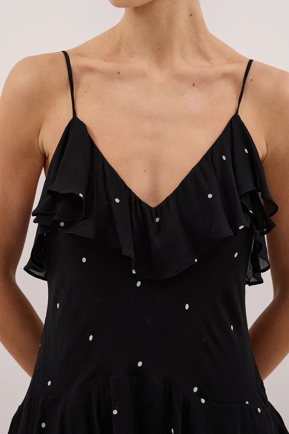 MELROSE BLACK SPOT MAXI DRESS - Image 5