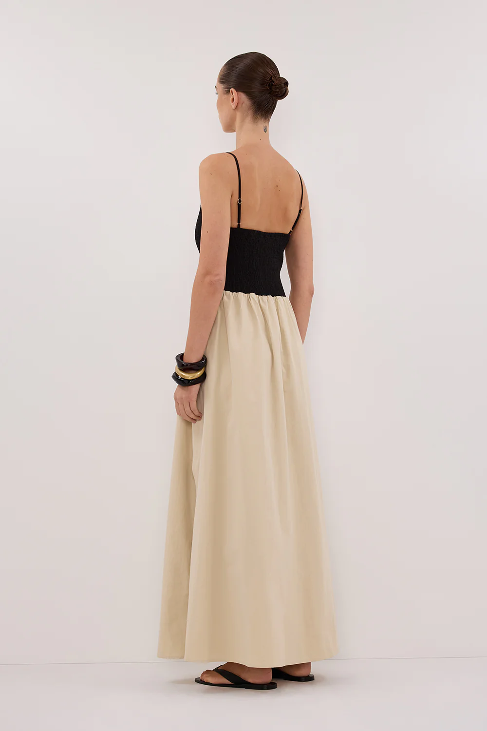 MILANO BLACK AND STONE MIDI DRESS - Image 4