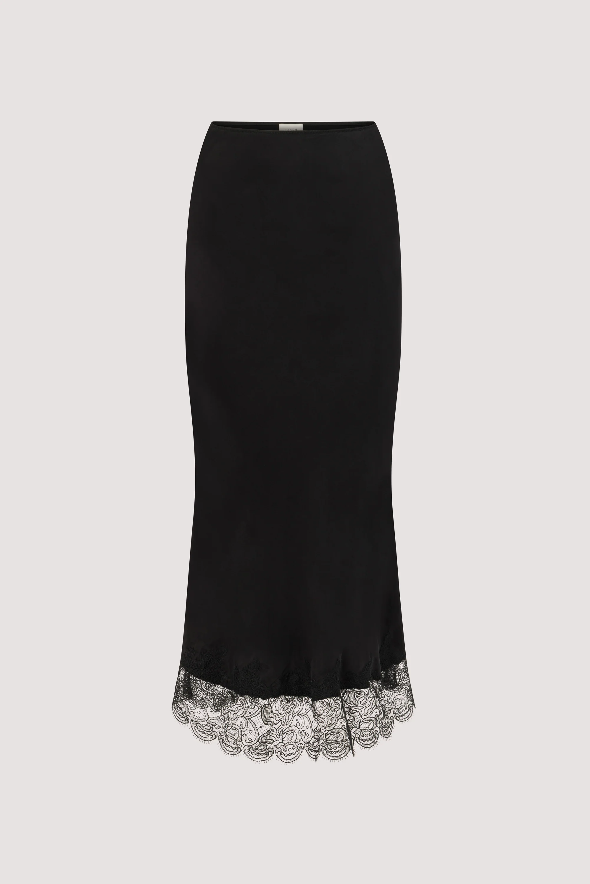 MINA BLACK CUPRO LACE MIDI SKIRT - Image 8