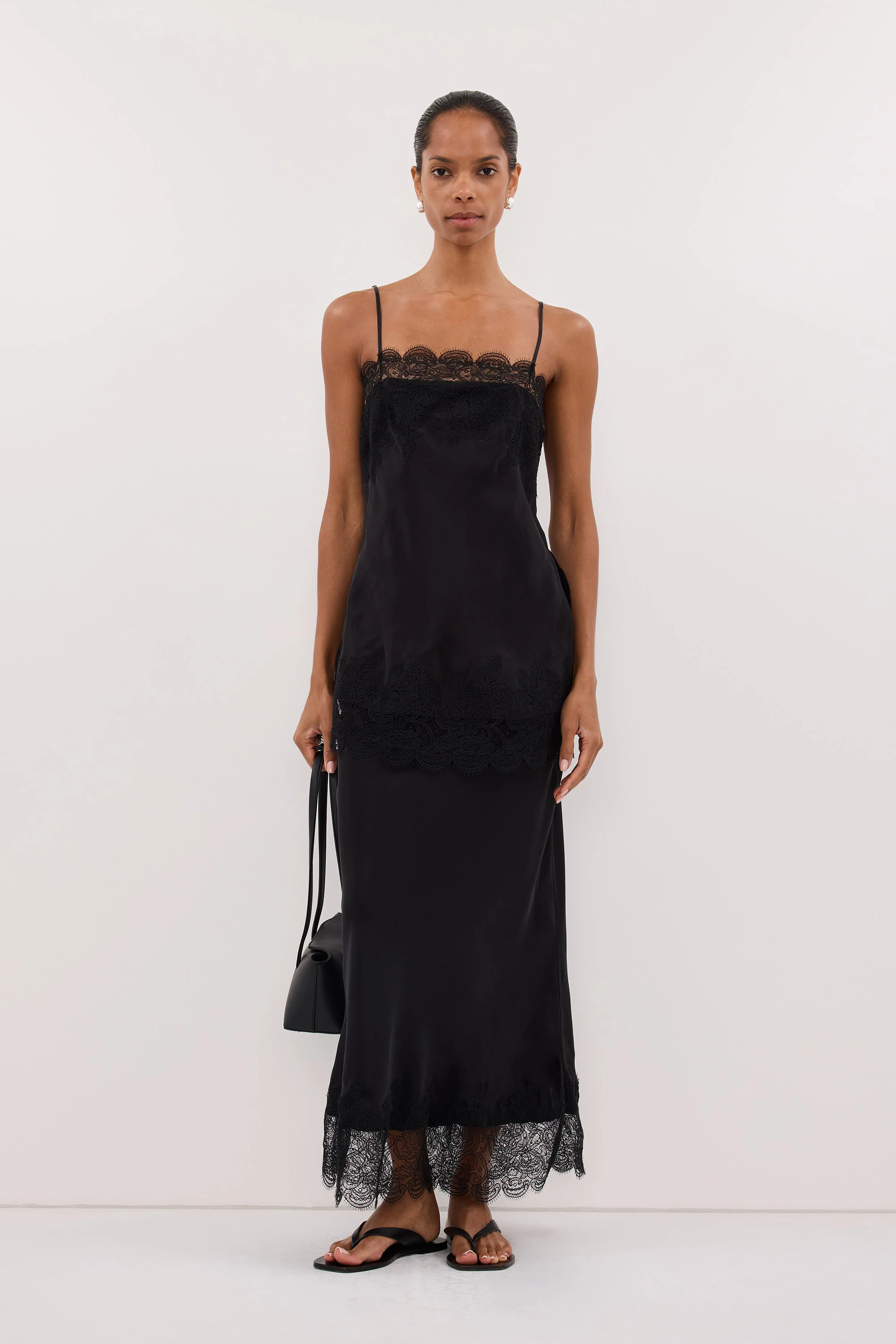 MINA BLACK CUPRO LACE TOP - Image 7