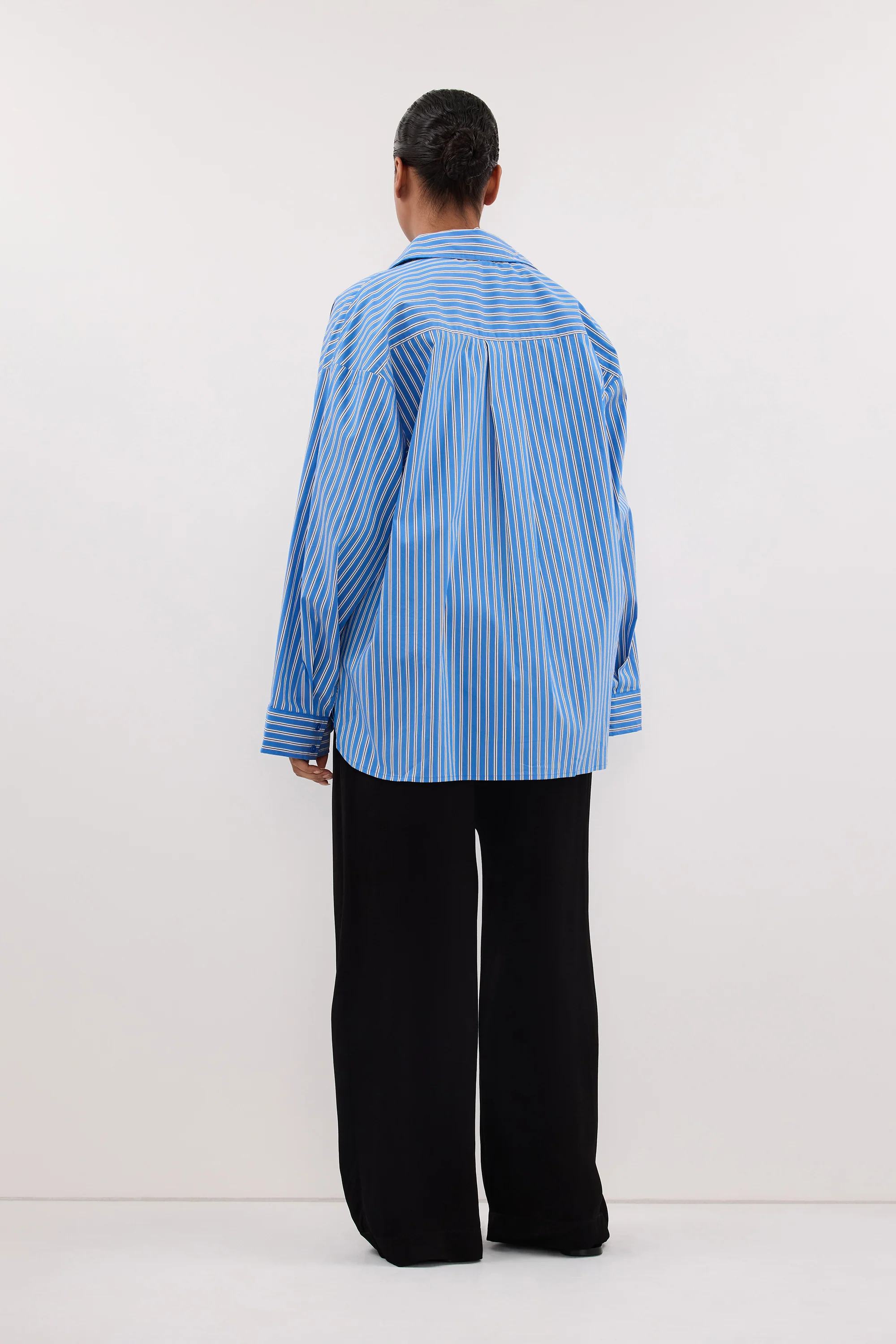 MISHA AZURE BLUE STRIPE SHIRT - Image 7