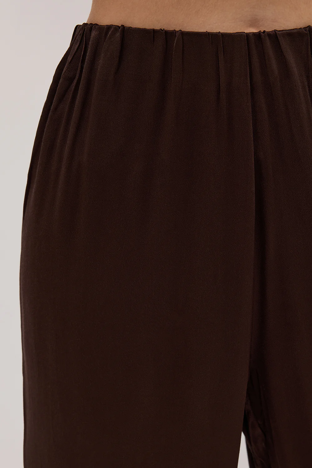 MONICA BITTER CHOC SATIN PANT - Image 6