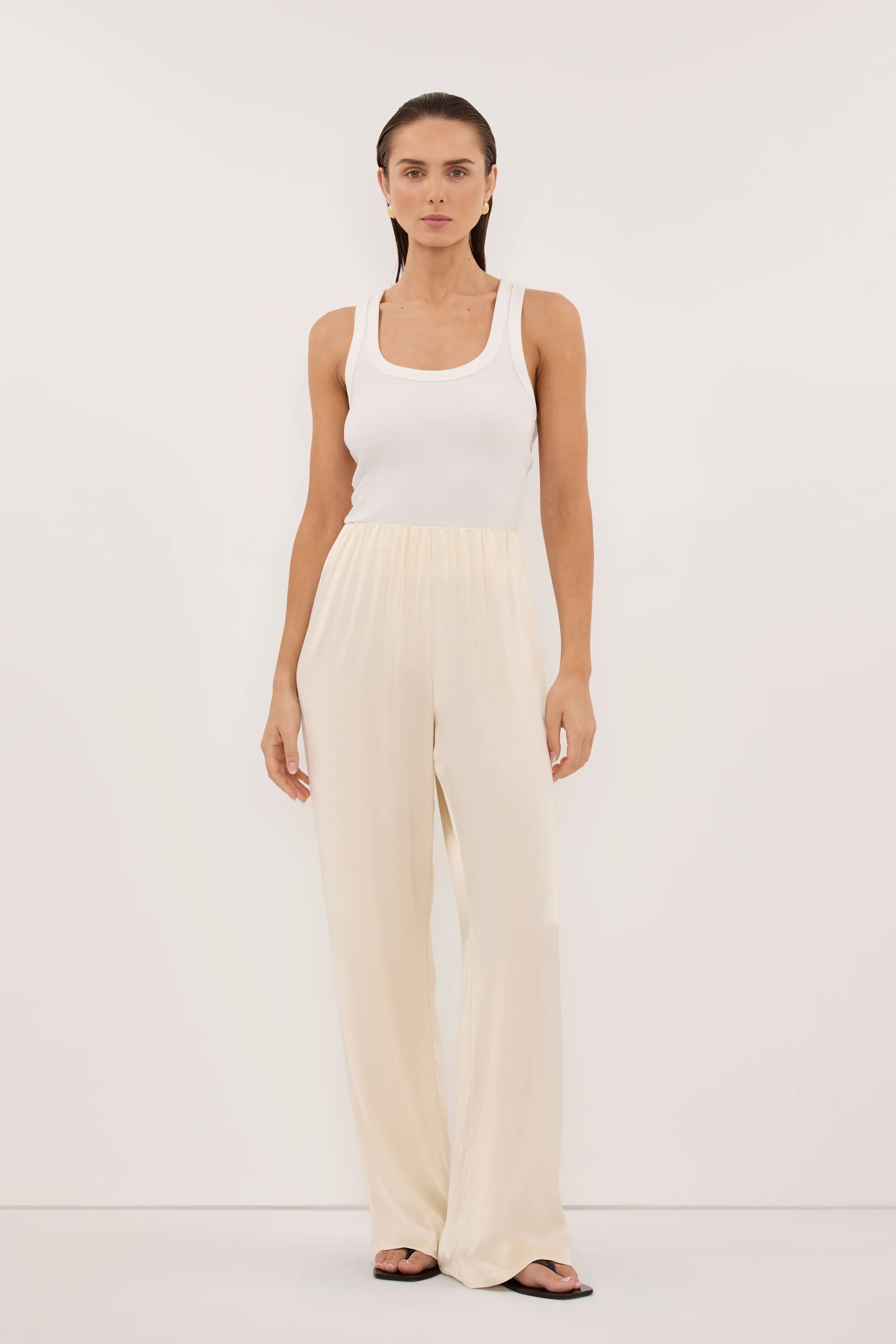 MONICA CREAM SATIN PANT - Image 5