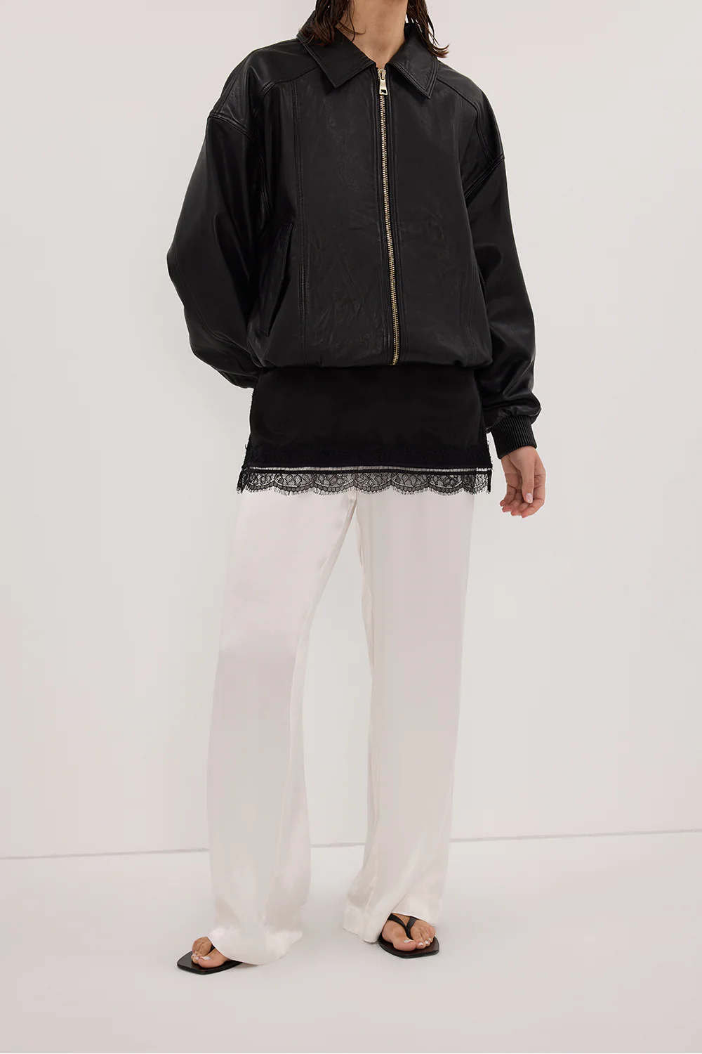 MONICA WHITE SATIN PANT - Image 2
