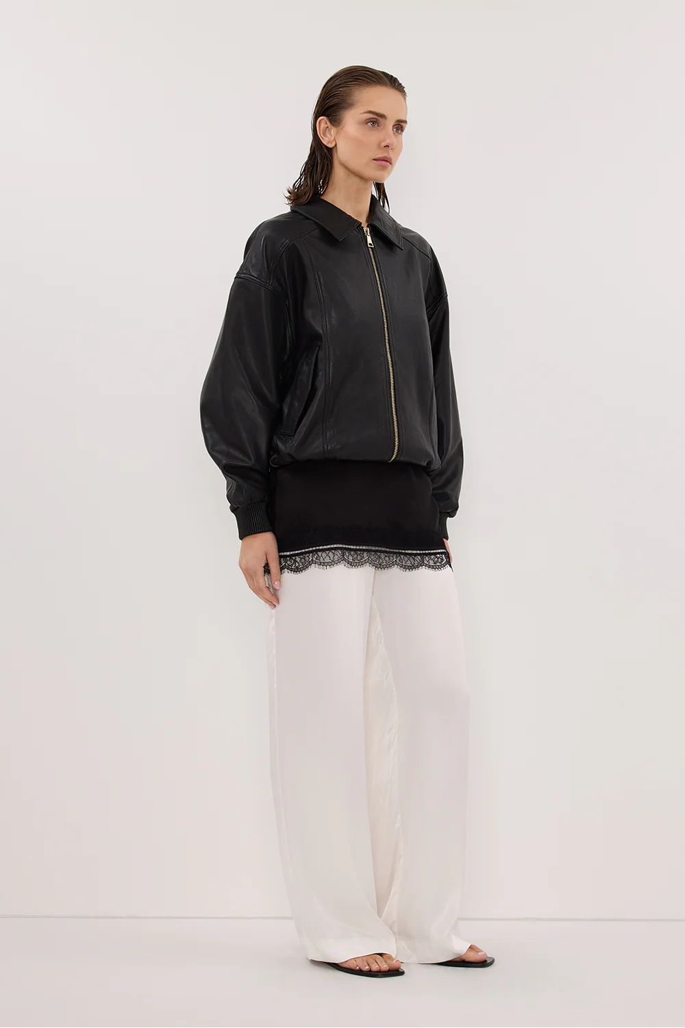 MONICA WHITE SATIN PANT - Image 3