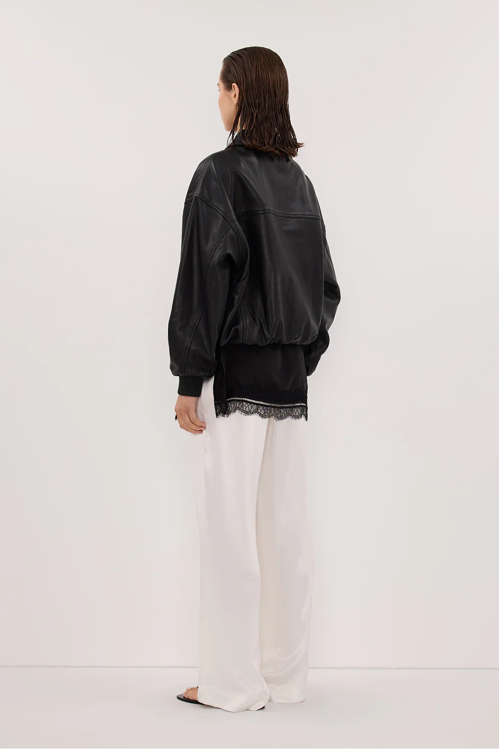 MONICA WHITE SATIN PANT - Image 4
