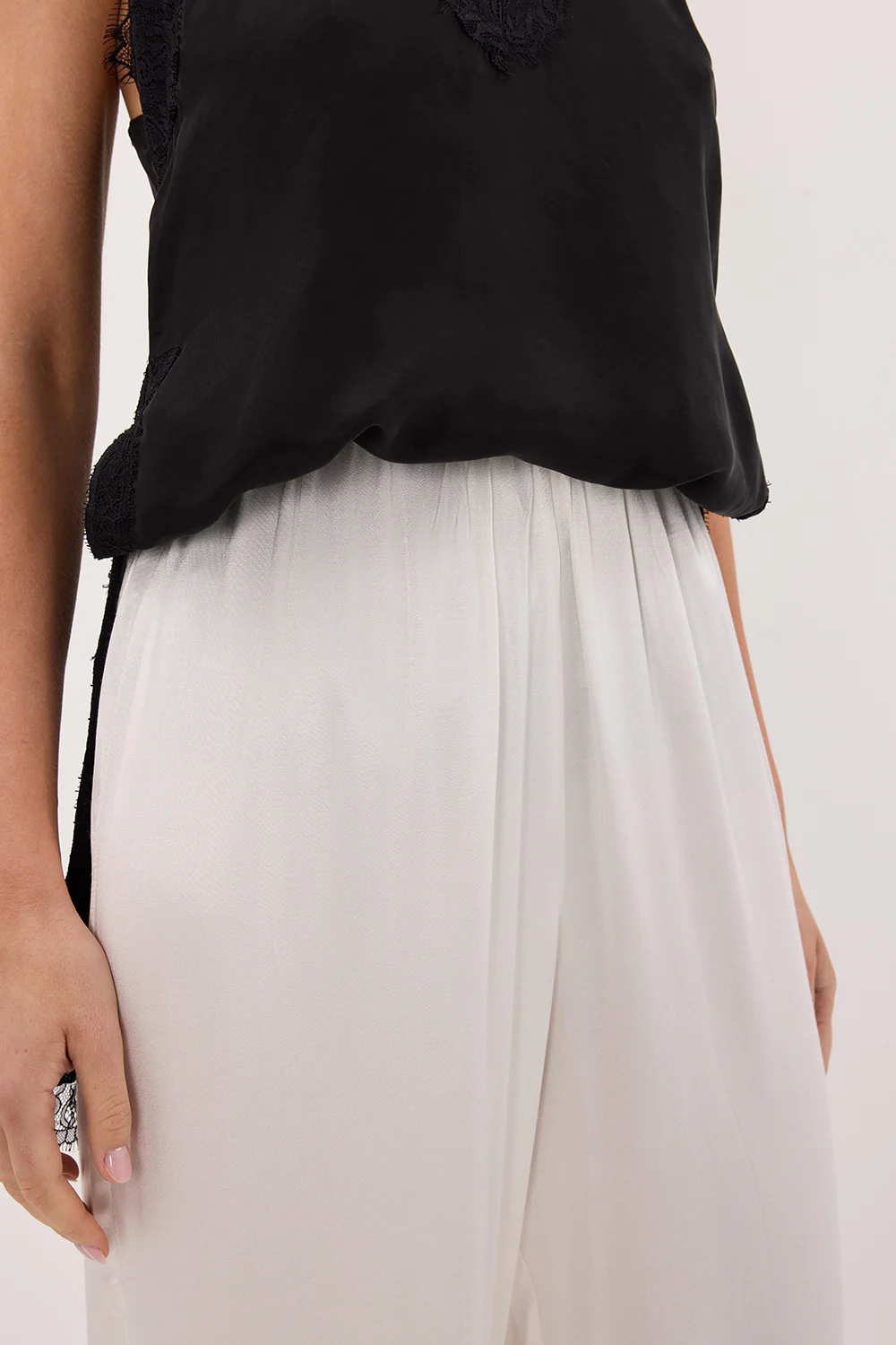 MONICA WHITE SATIN PANT - Image 5