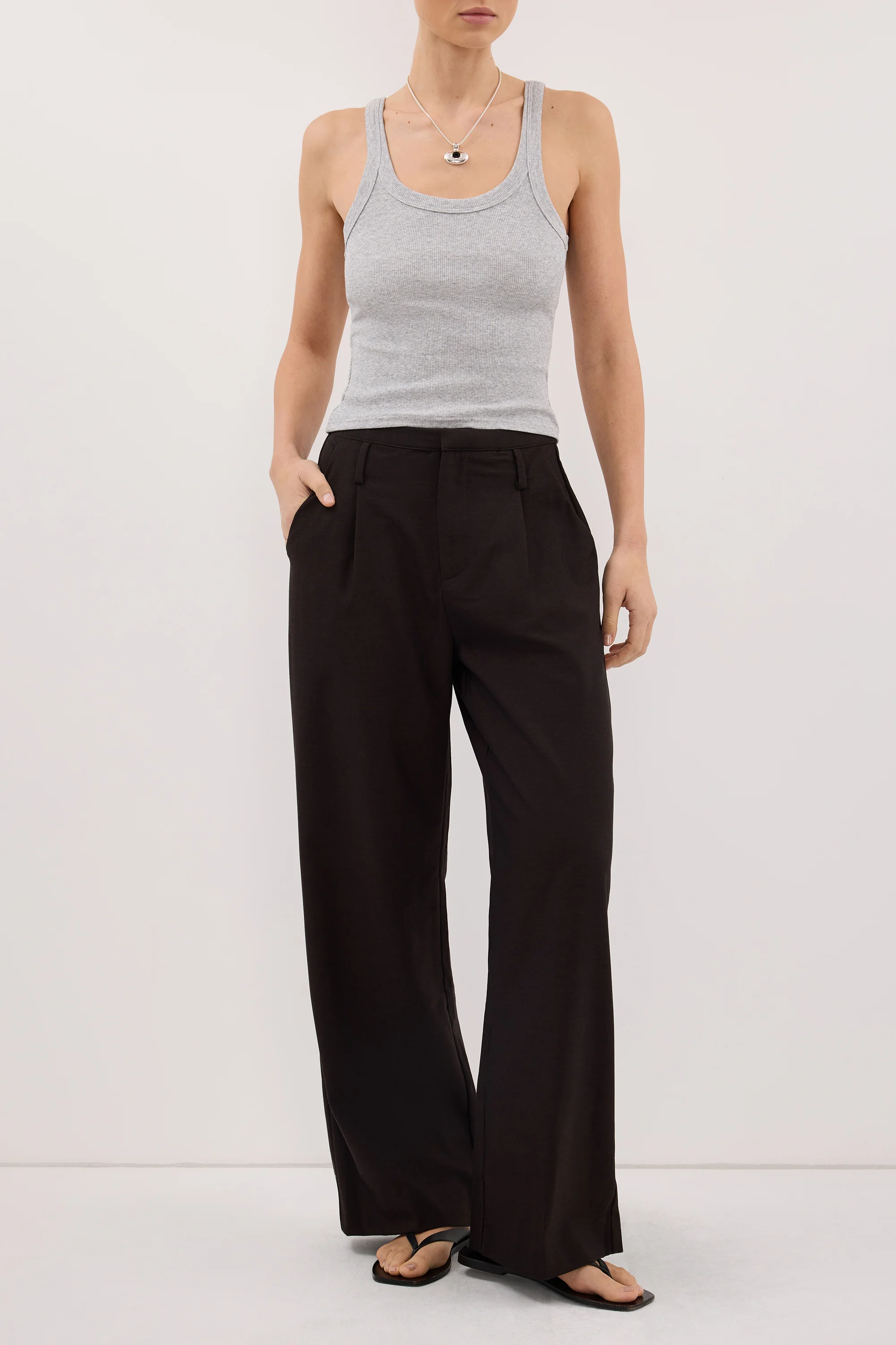MONIQUE PEAT CHOC TAILORED PANT - Image 2