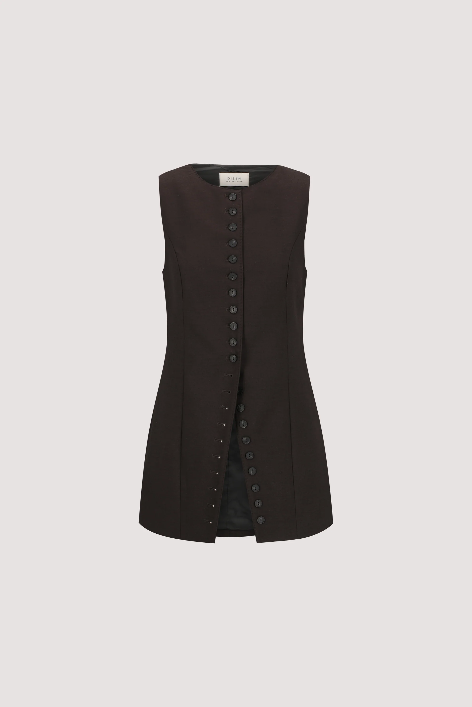 MONIQUE PEAT CHOC TAILORED VEST - Image 6
