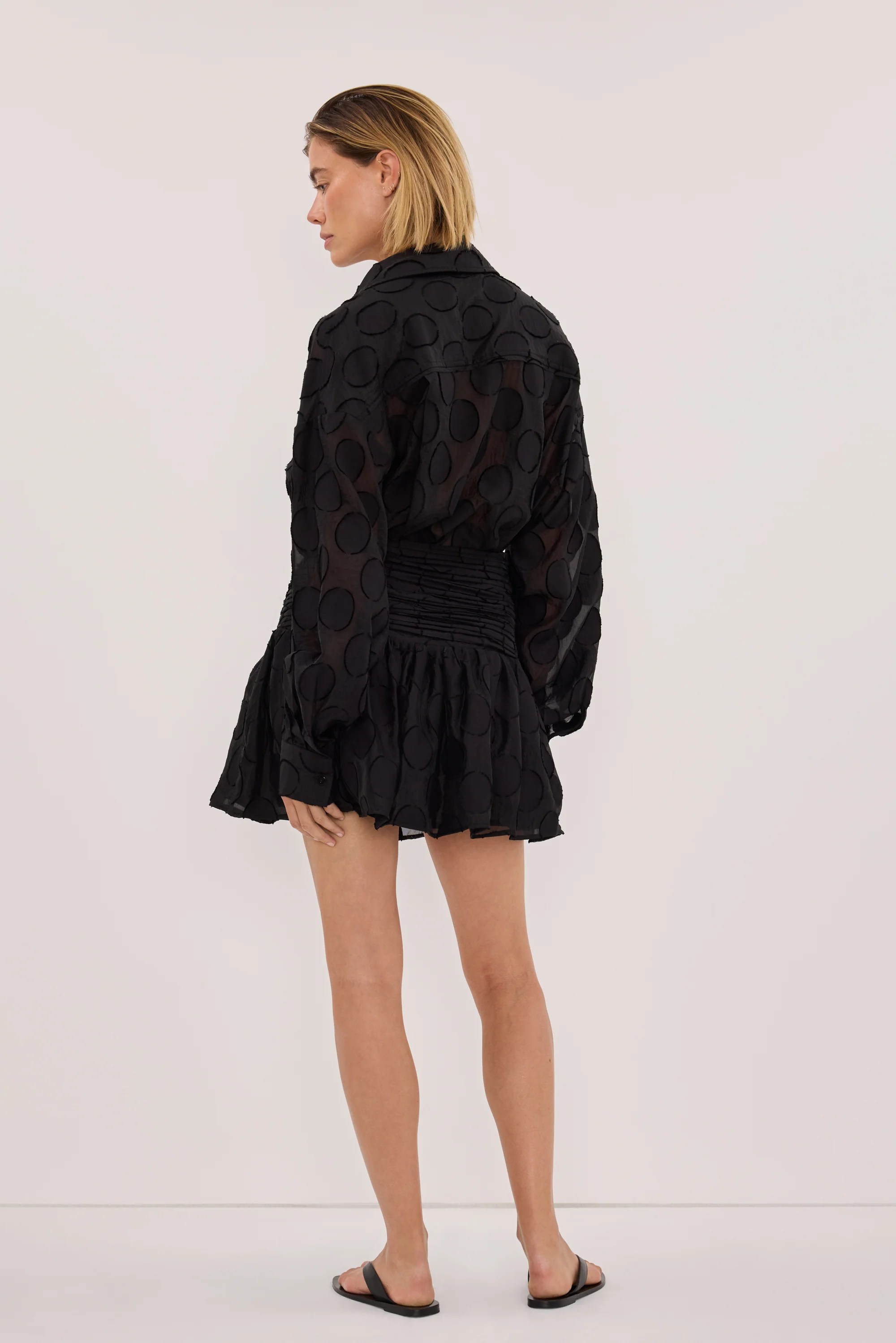 MONTANA BLACK JACQUARD MINI SKIRT - Image 4