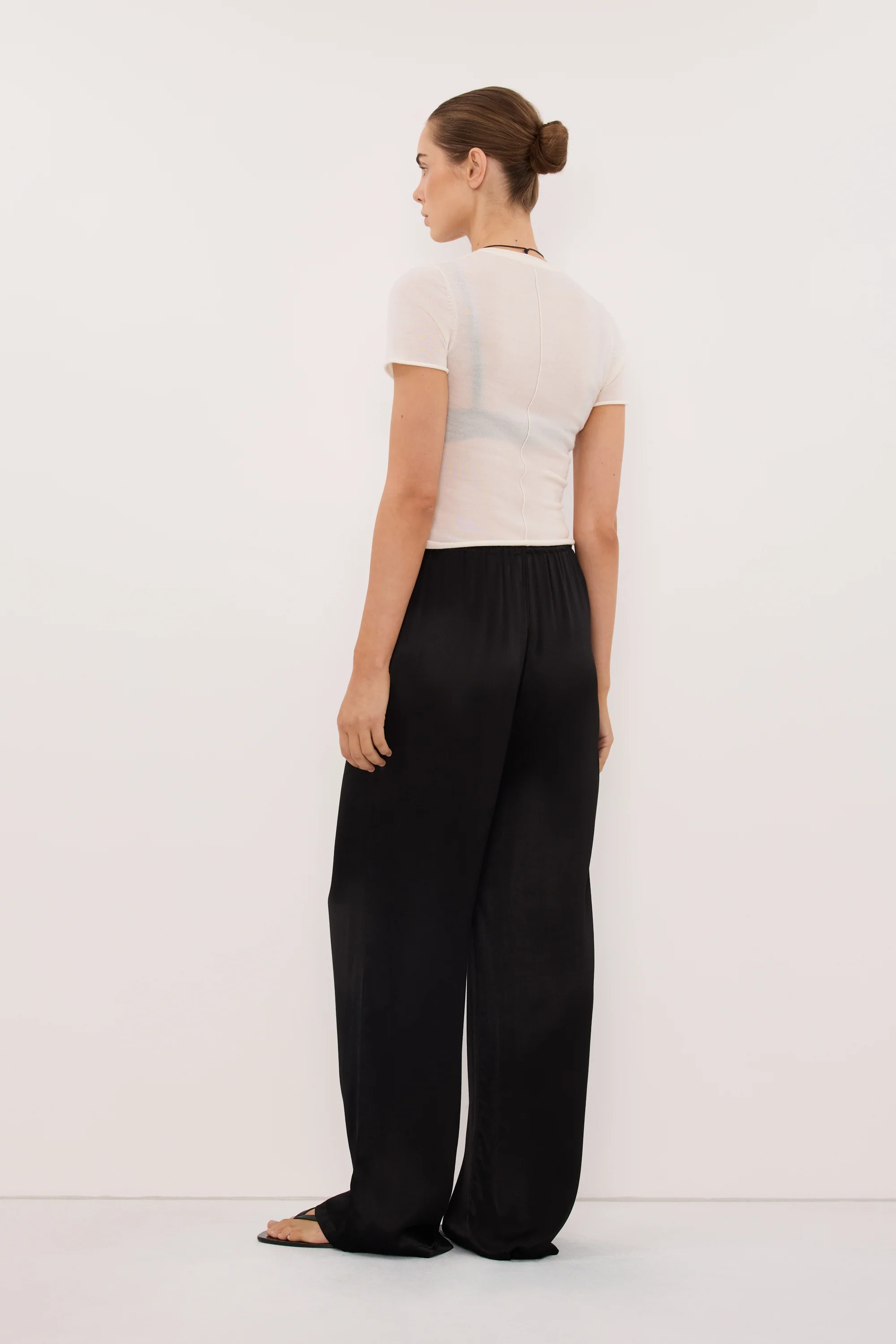 MYA BLACK SATIN PANT - Image 4