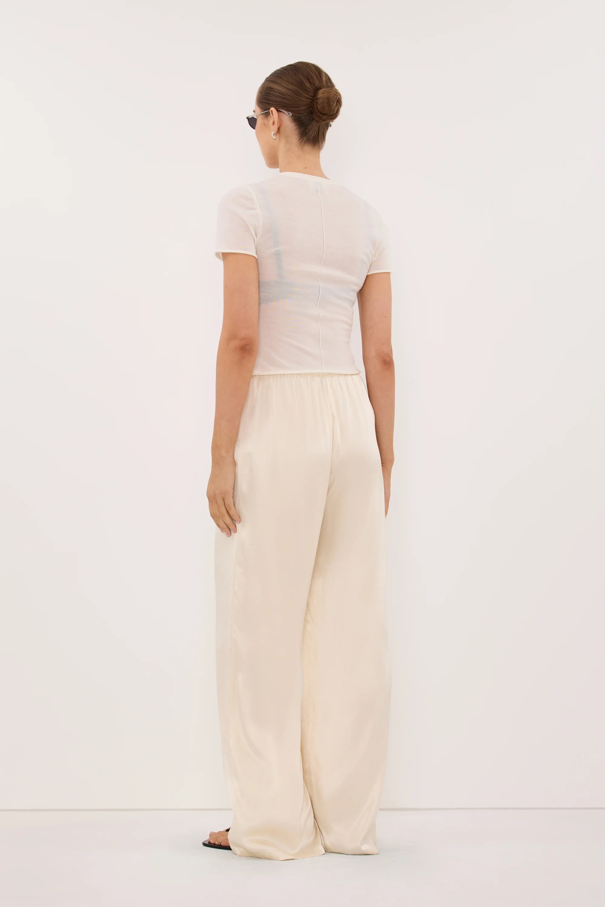 MYA CREAM SATIN PANT - Image 4