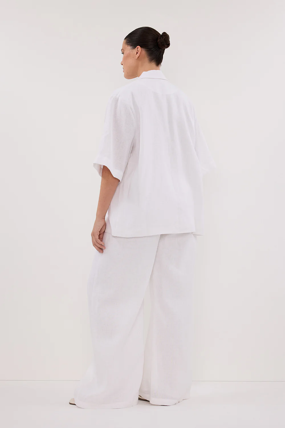 NALA WHITE LINEN RESORT SHIRT - Image 7