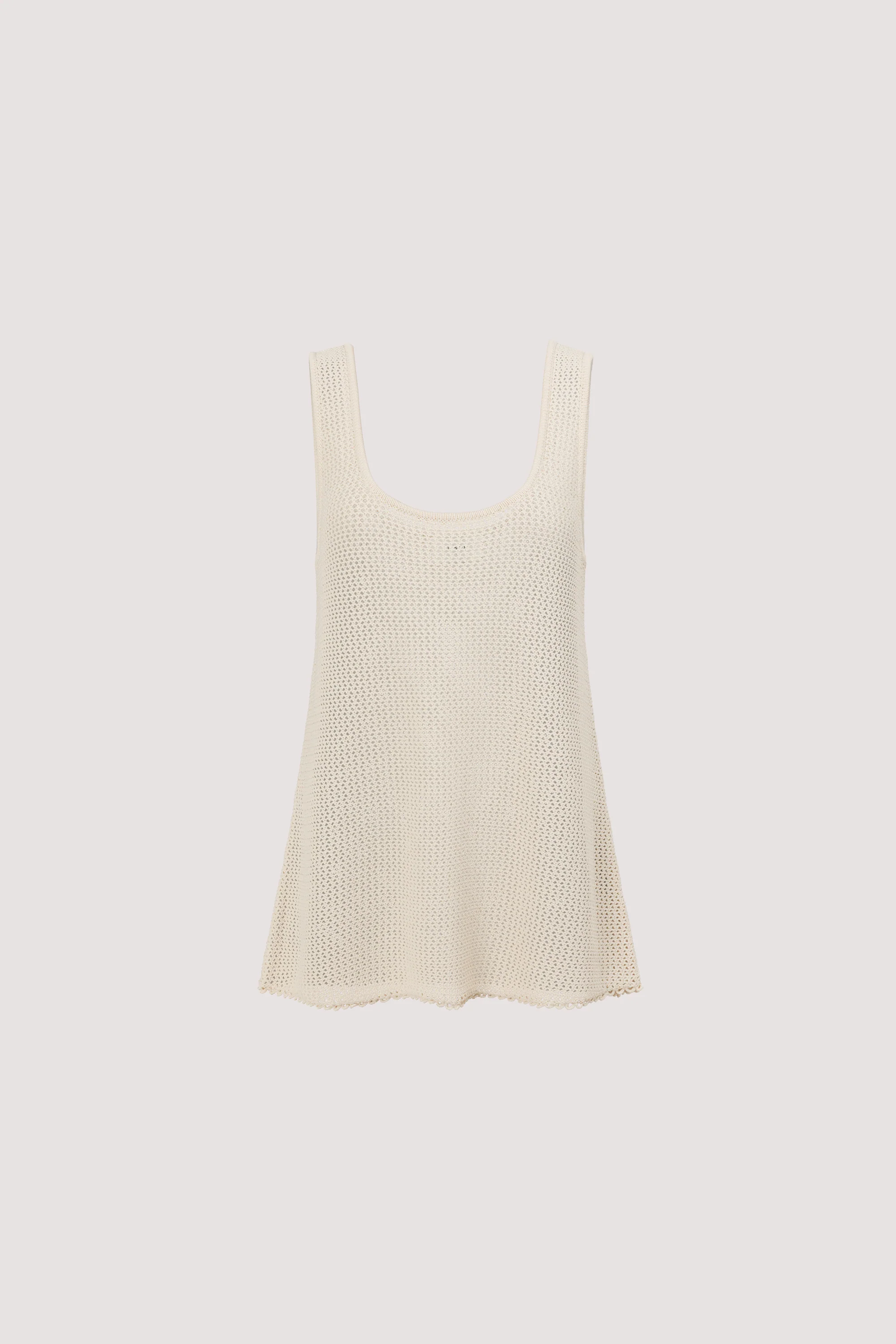 NALIA NATURAL OPEN KNIT SCOOP TANK - Image 6