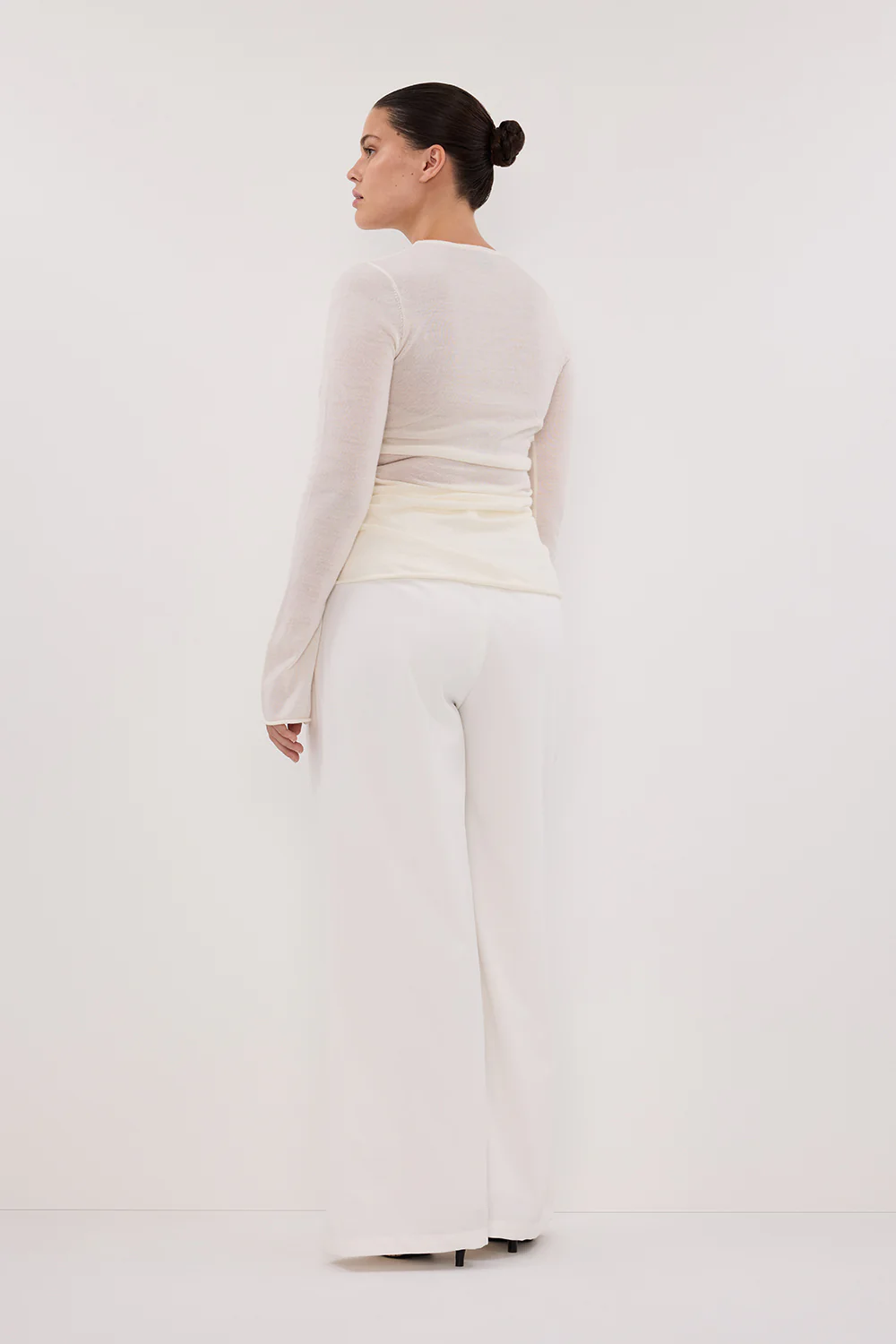 NICO OFF WHITE MERINO KNIT TOP - Image 7