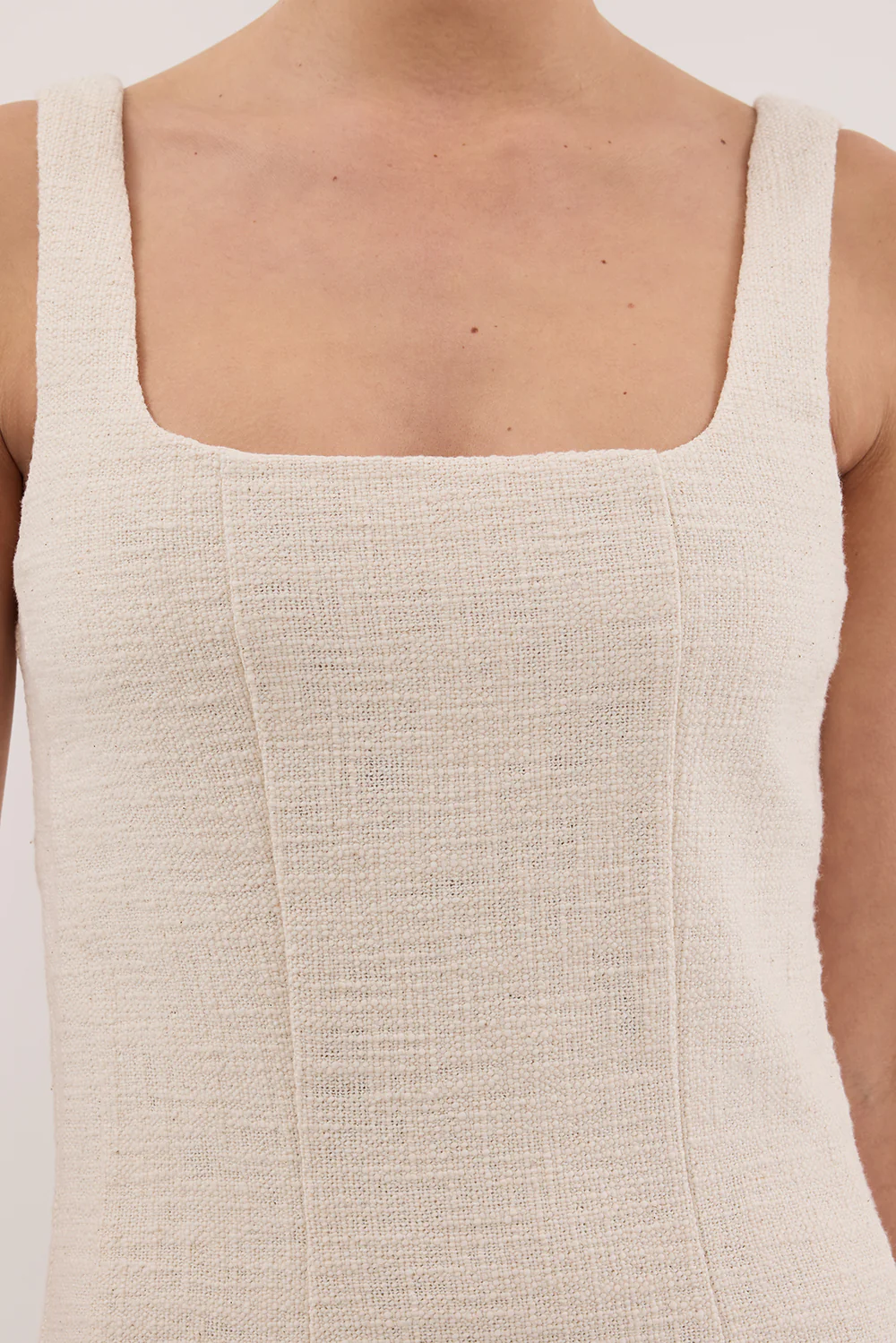 NIEVE NATURAL SLEEVELESS MINI DRESS - Image 5