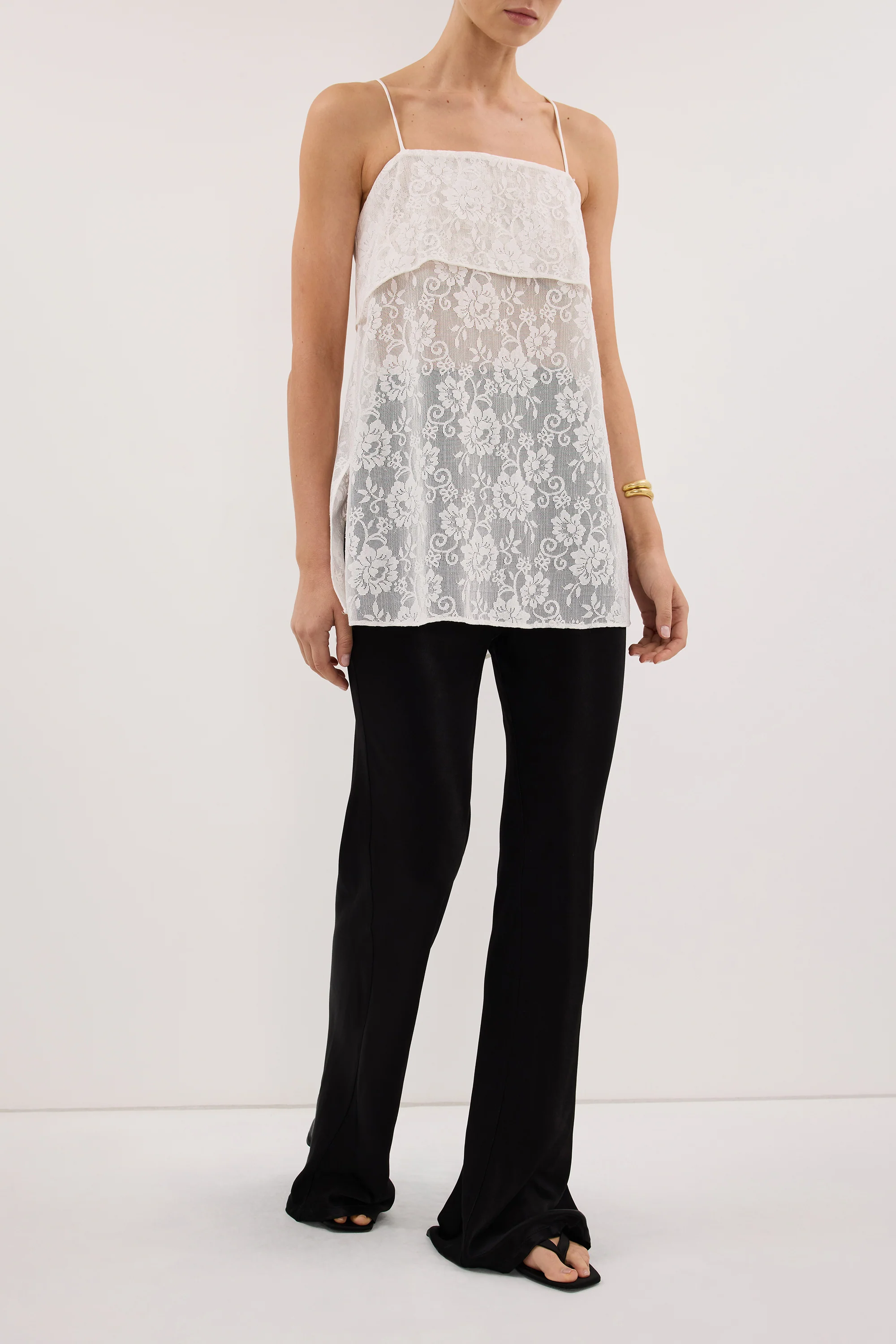 NIKKI BLACK SATIN BIAS PANT - Image 2