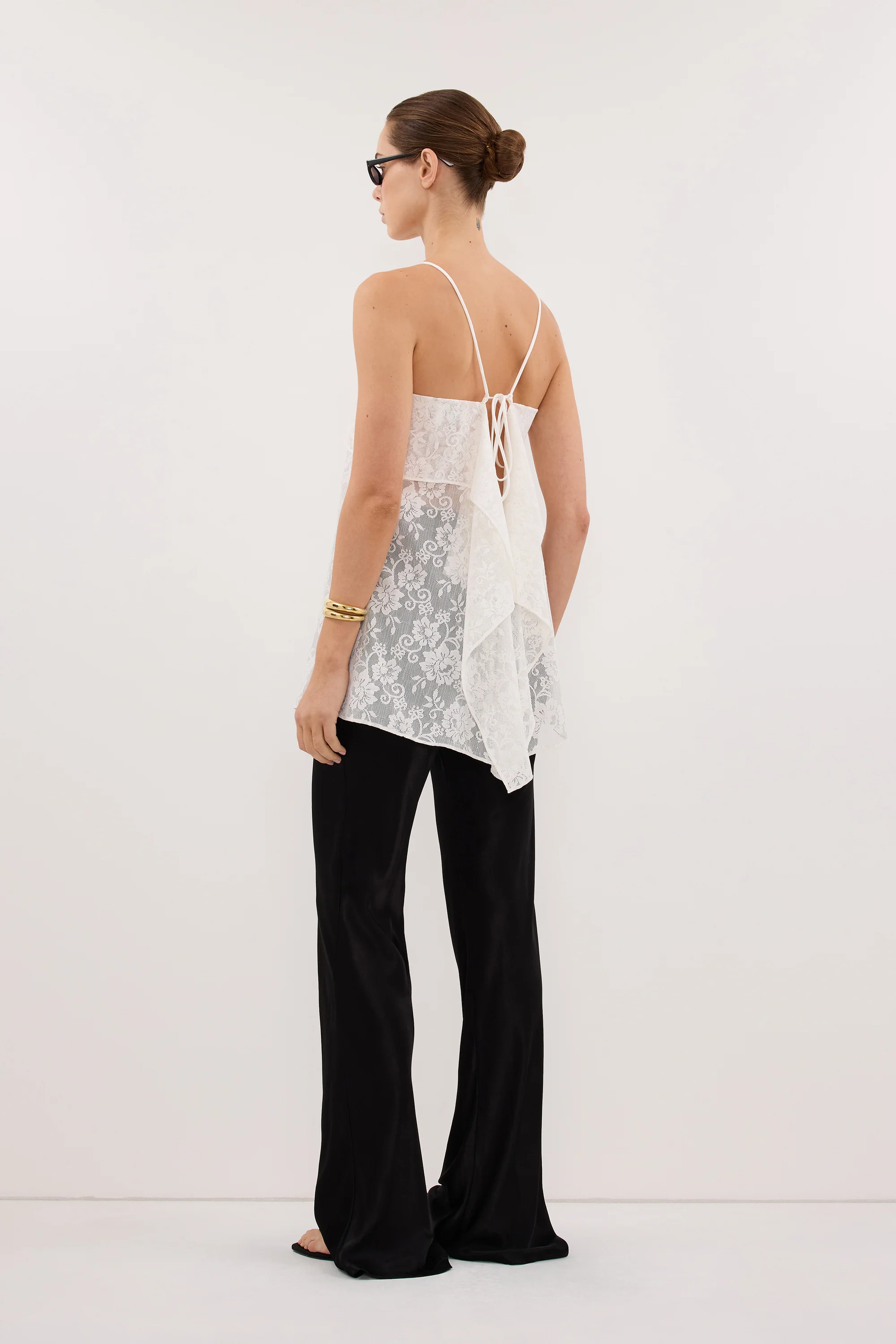 NIKKI BLACK SATIN BIAS PANT - Image 3