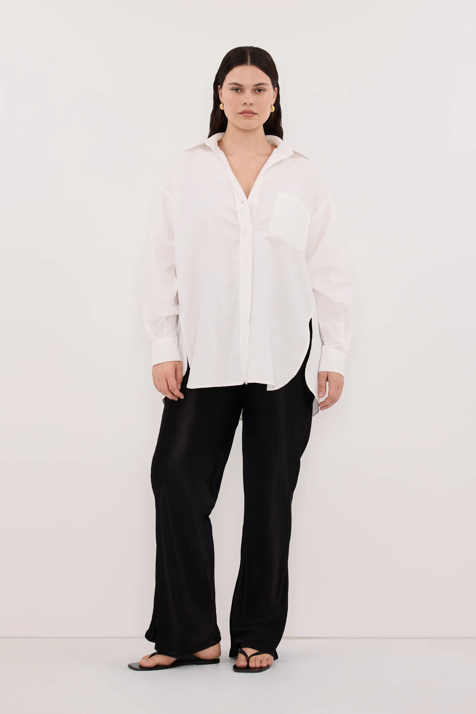 NIKKI BLACK SATIN BIAS PANT - Image 5