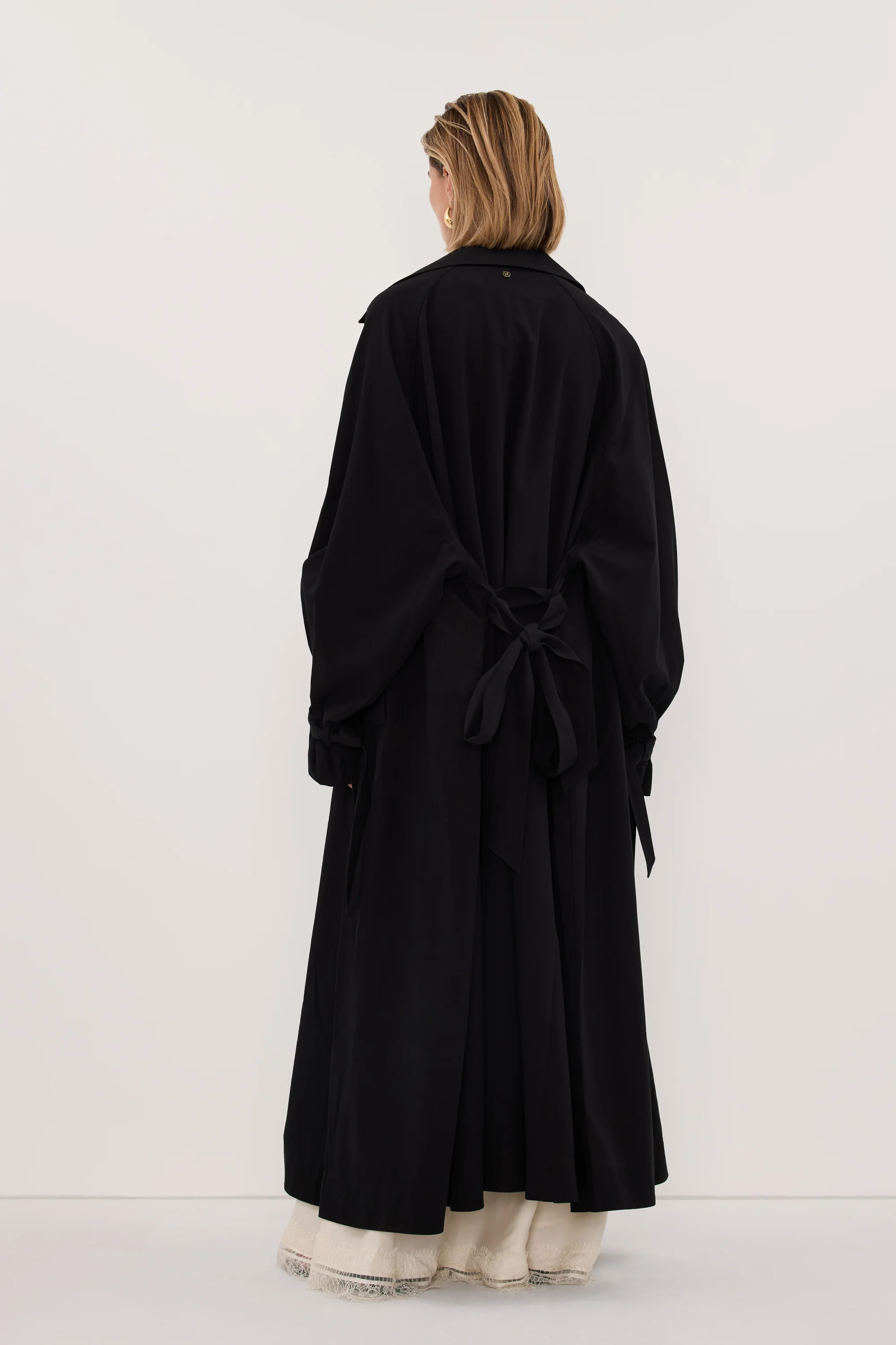 NINA BLACK LIGHTWEIGHT TRENCH COAT - Image 5