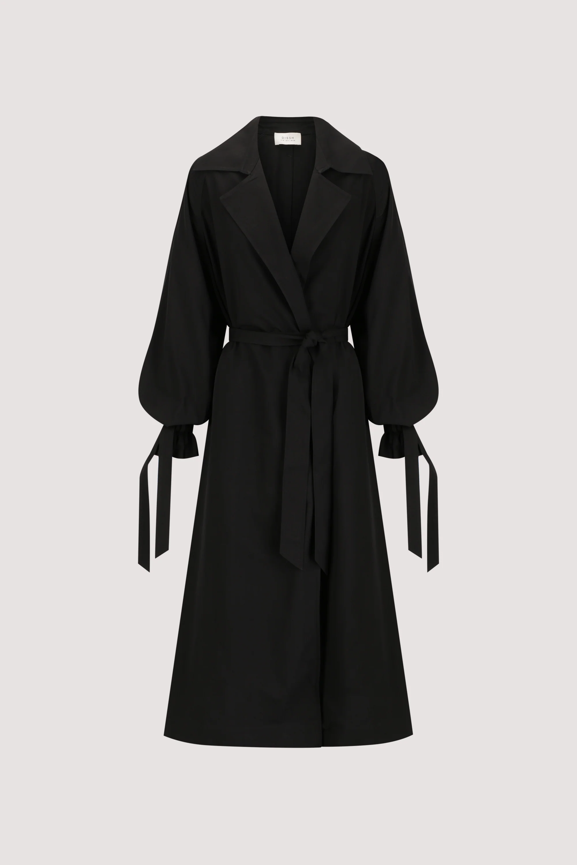 NINA BLACK LIGHTWEIGHT TRENCH COAT - Image 9