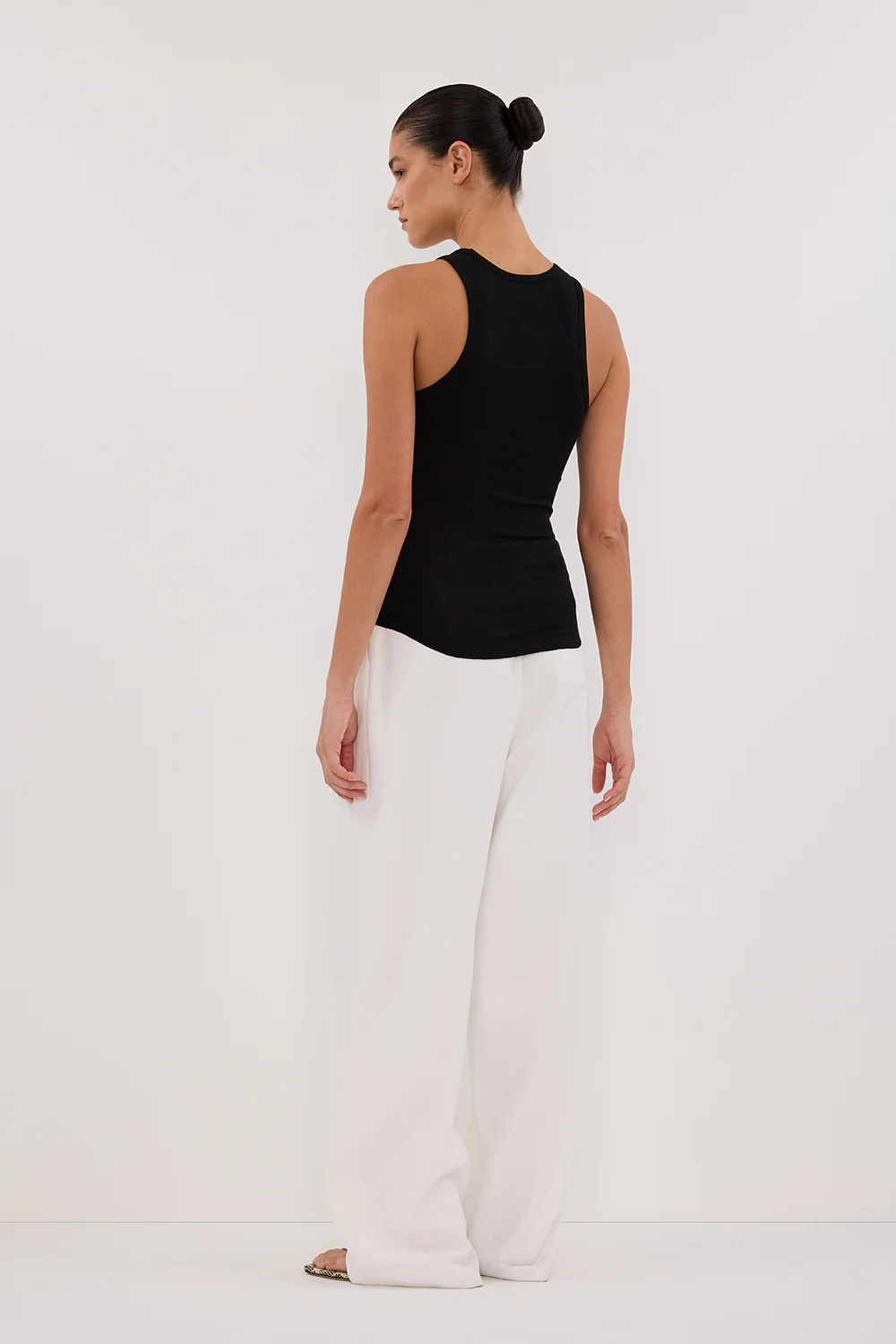 NINA BLACK RACER KNIT TANK - Image 4