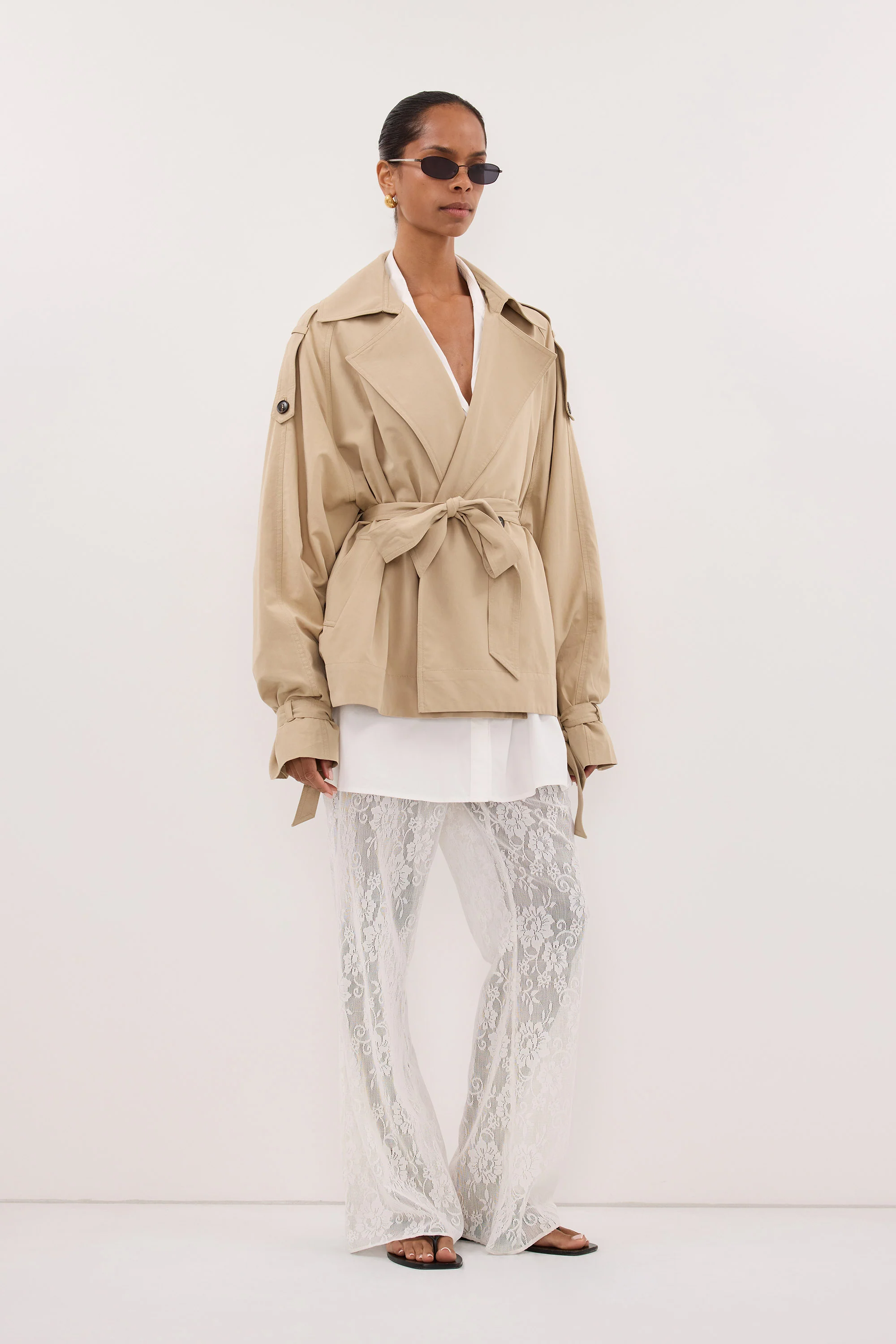 NINA STONE LIGHTWEIGHT MINI TRENCH - Image 4