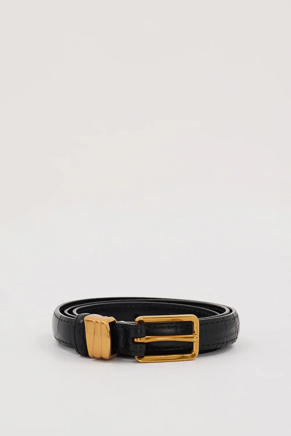 NOAH THE LABEL BLACK CROC BELT