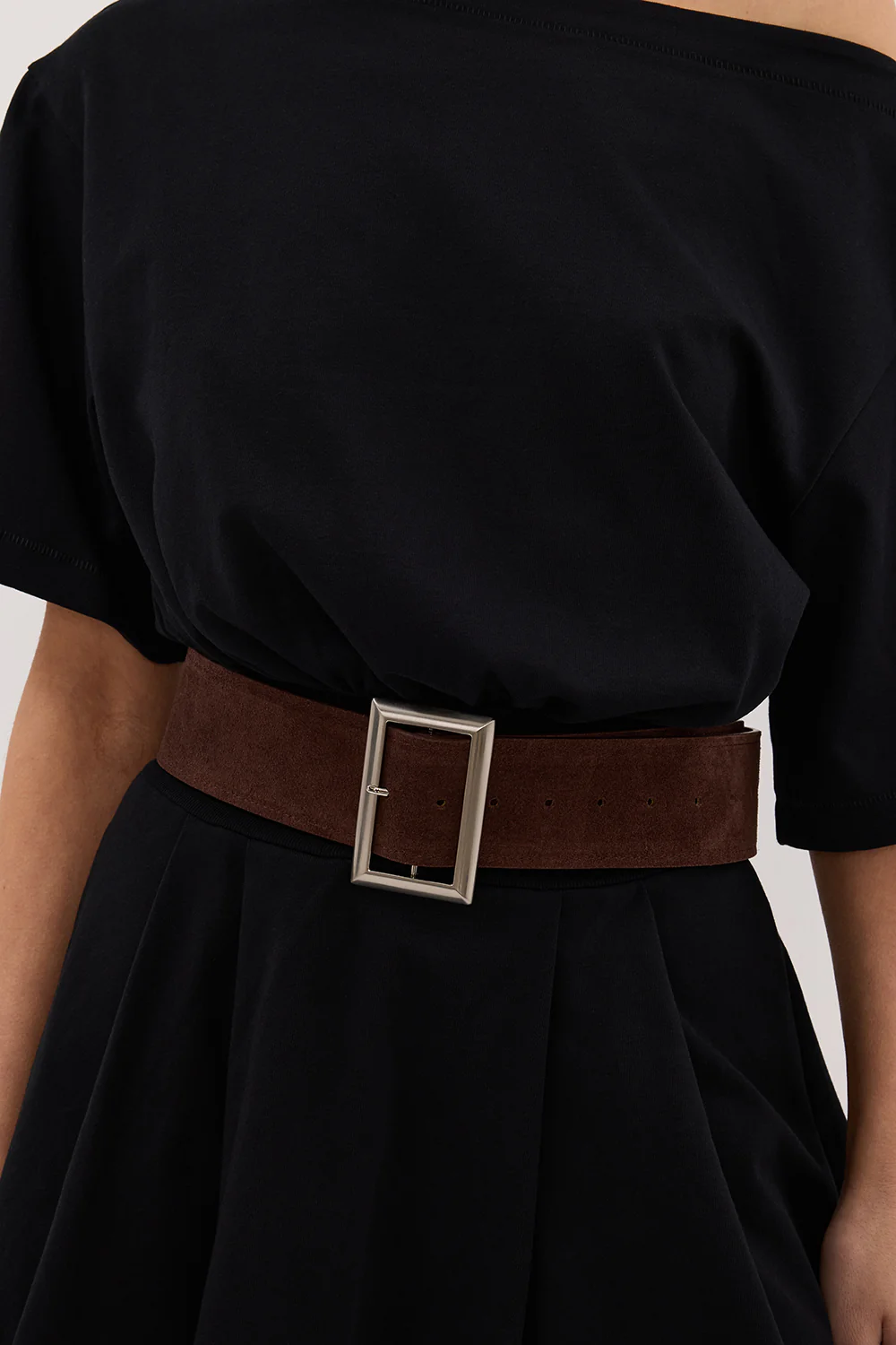 NOAH THE LABEL DARK BROWN SUEDE BELT - Image 3