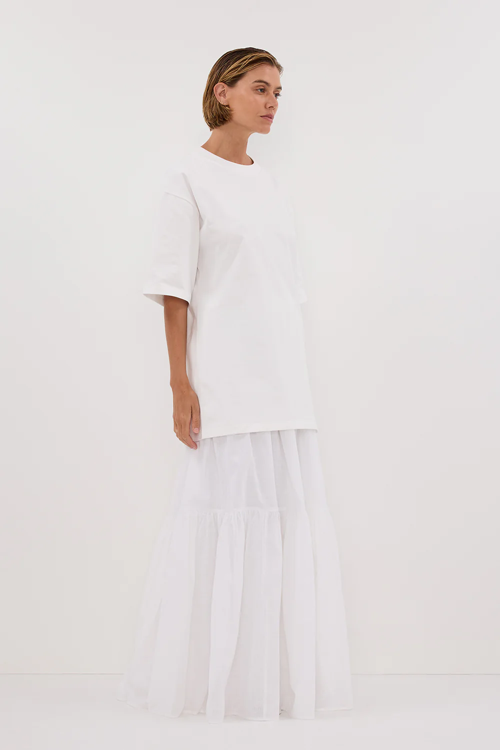 NOAH WHITE LONGLINE TEE - Image 3
