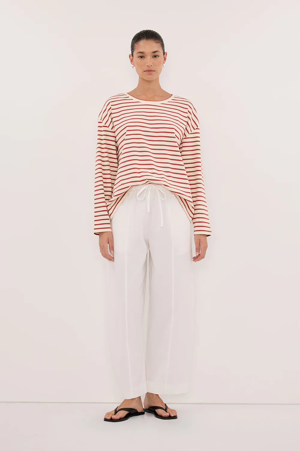 NOLA SAHARA STRIPE LONG SLEEVE TEE