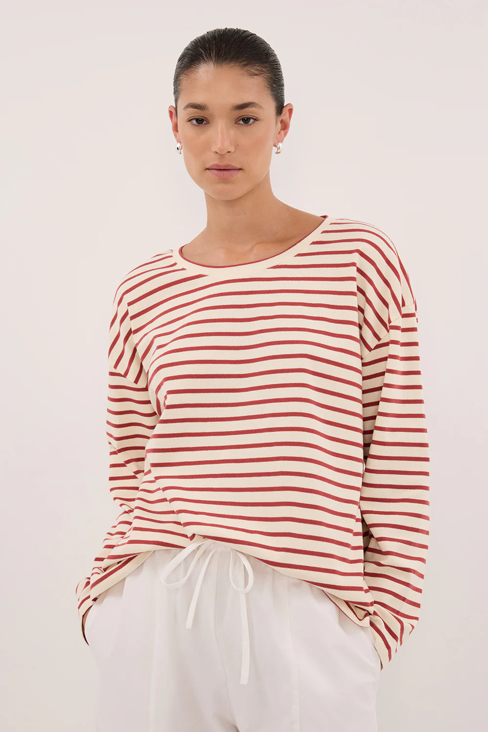 NOLA SAHARA STRIPE LONG SLEEVE TEE - Image 2