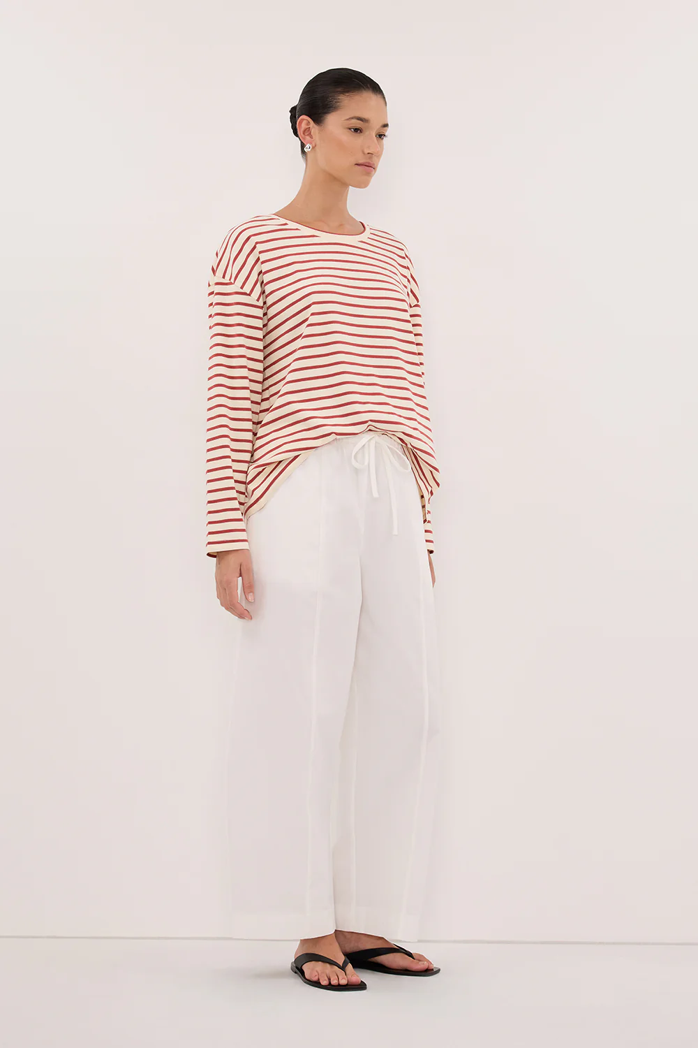 NOLA SAHARA STRIPE LONG SLEEVE TEE - Image 3