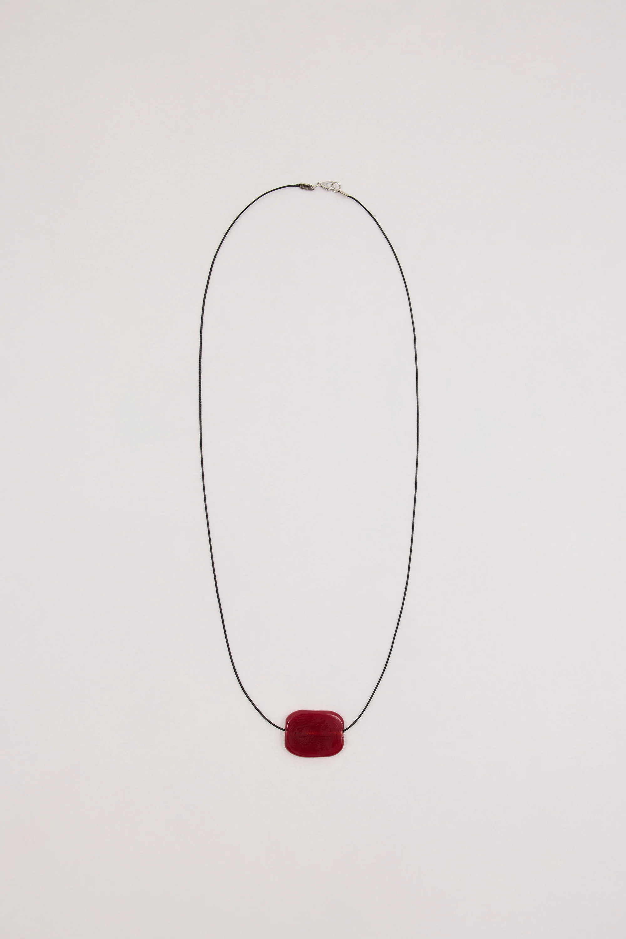 NURI STUDIOS RED LONG CORD NECKLACE