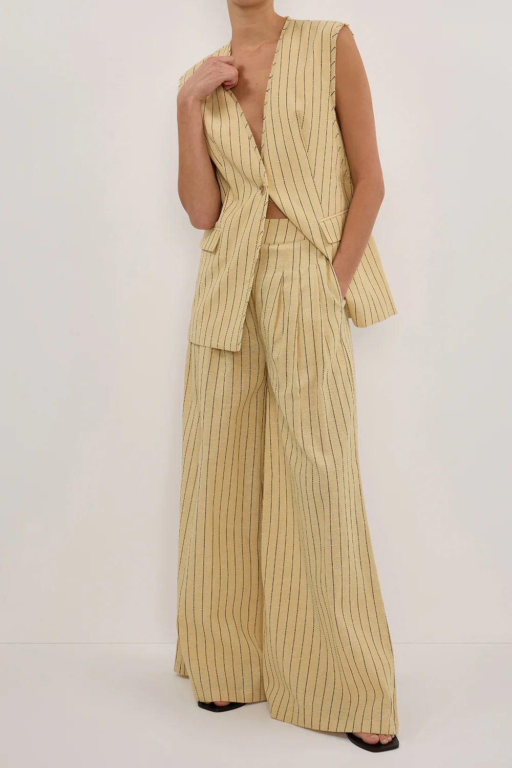OLLIE DUNE STRIPE WIDE LEG PANT - Image 2