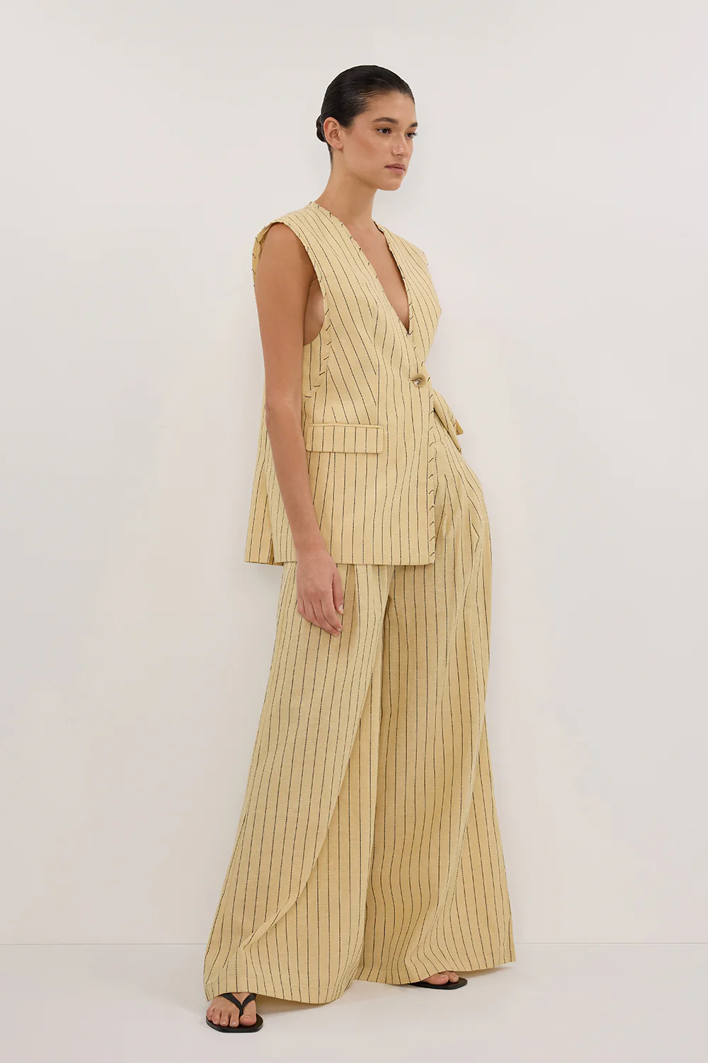 OLLIE DUNE STRIPE WIDE LEG PANT - Image 3