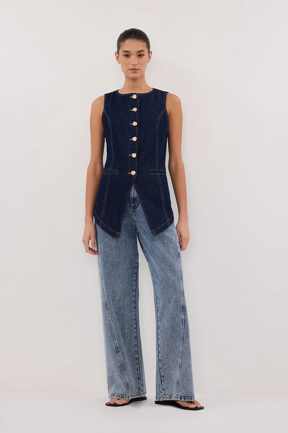 OLLY INDIGO DENIM VEST