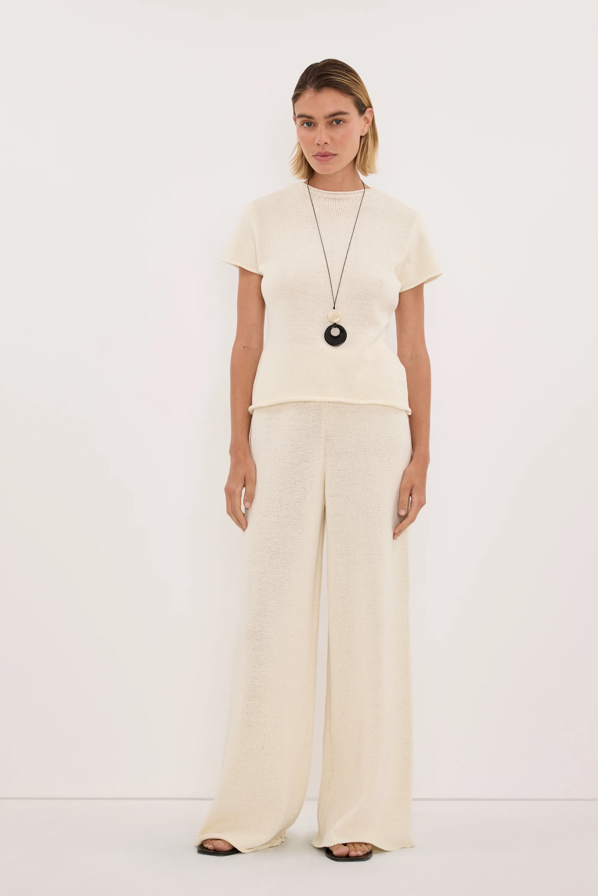 ORIA NATURAL COTTON KNIT PANT