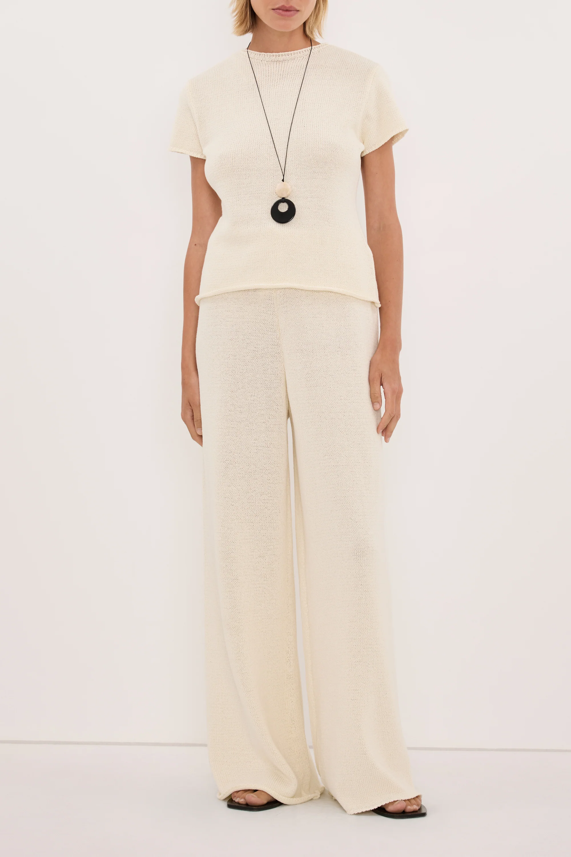 ORIA NATURAL COTTON KNIT PANT - Image 2